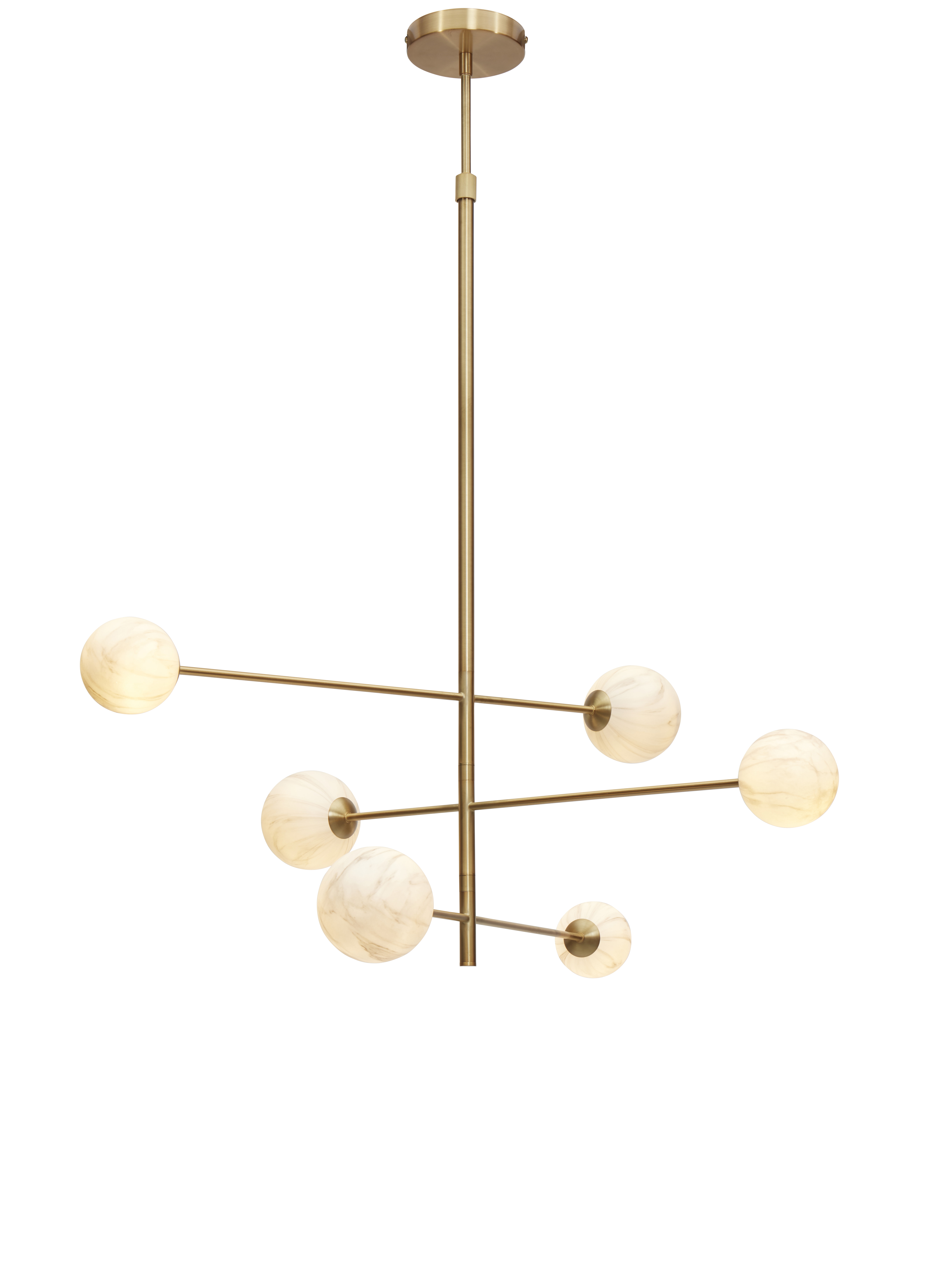 its about RoMi Hanglamp 'Carrara' 6-lamps, Marmerlook, kleur Wit