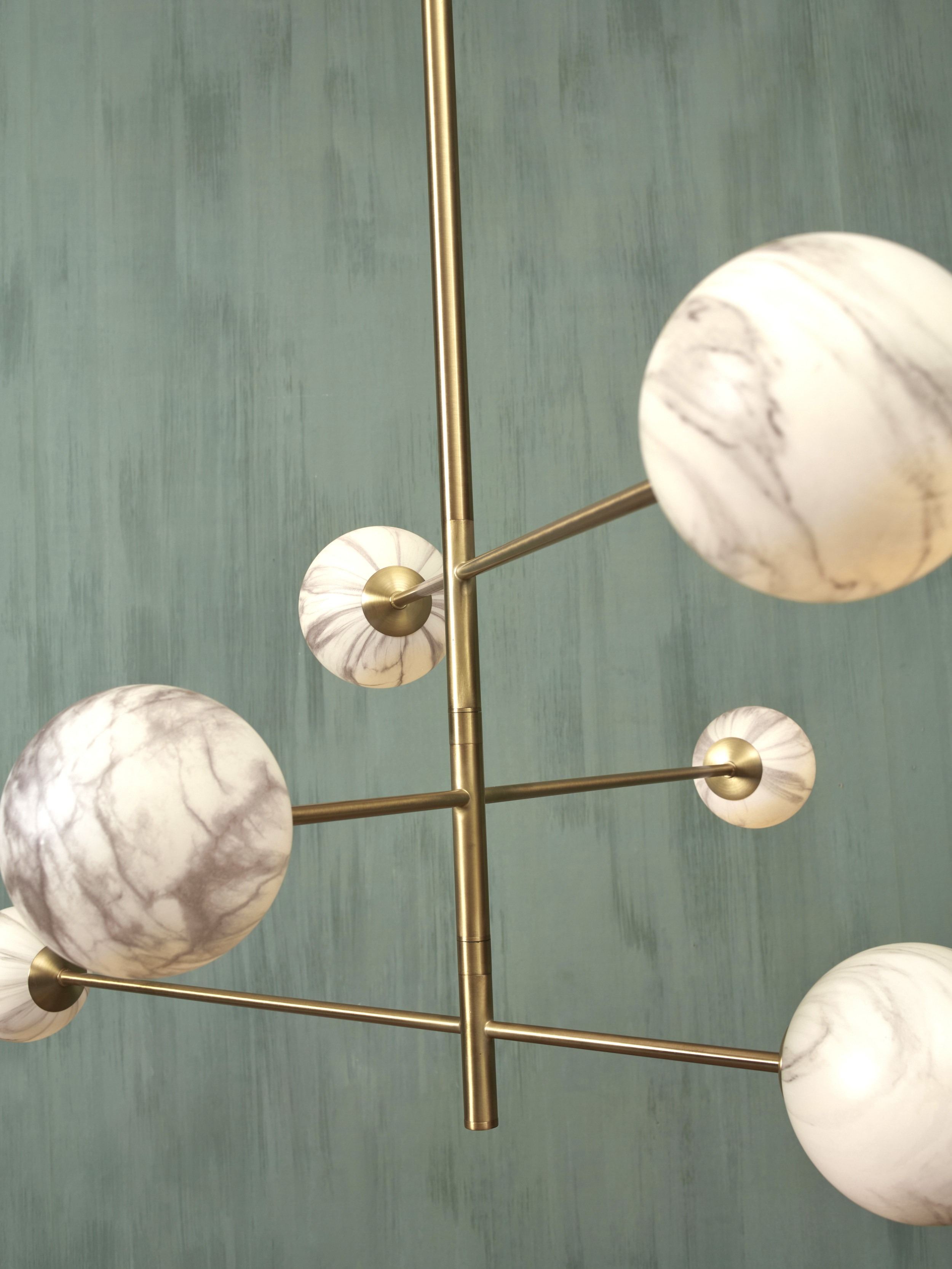 its about RoMi Hanglamp 'Carrara' 6-lamps, Marmerlook, kleur Wit