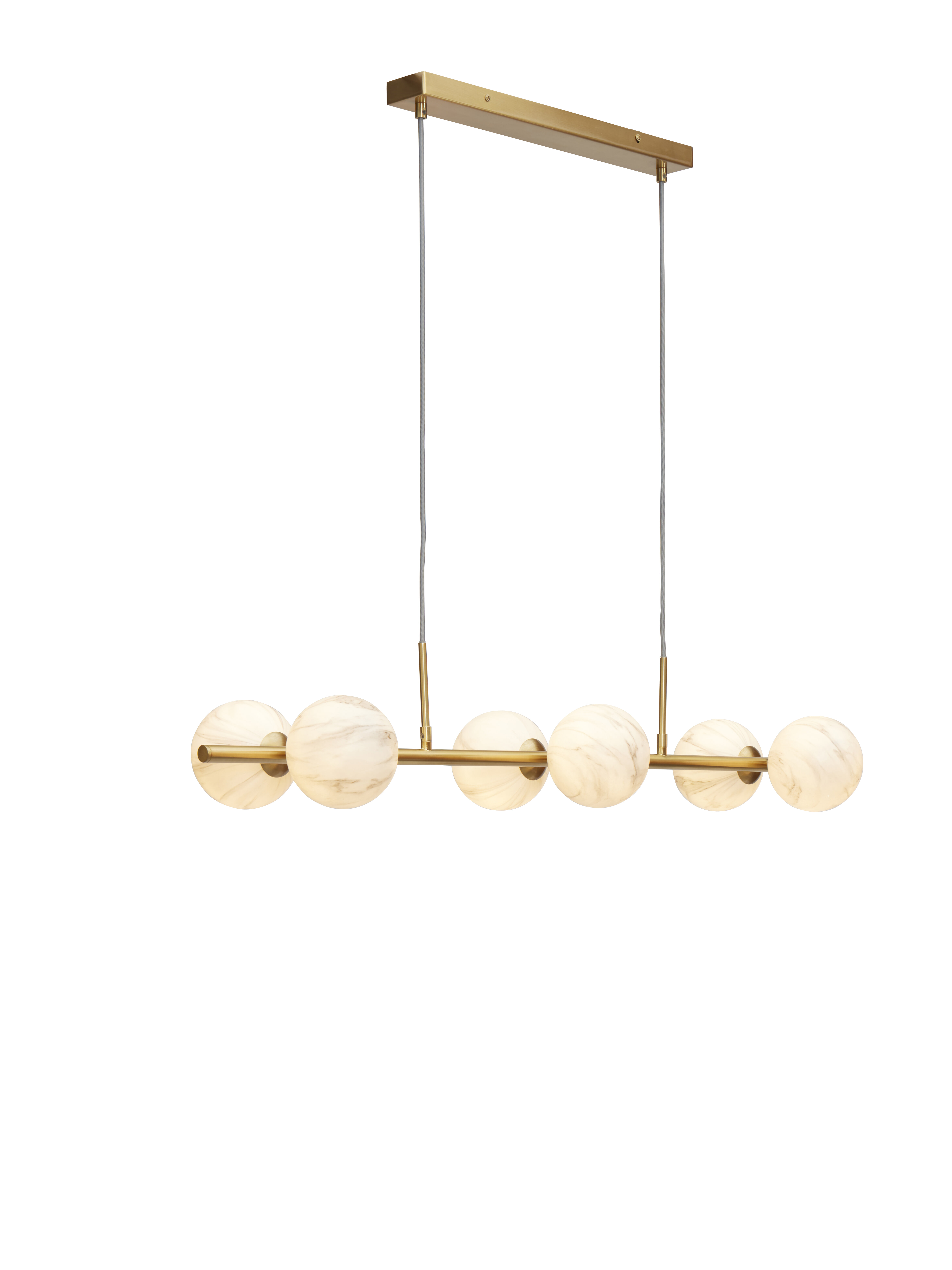its about RoMi Hanglamp 'Carrara' 6-lamps, Marmerlook, kleur Wit