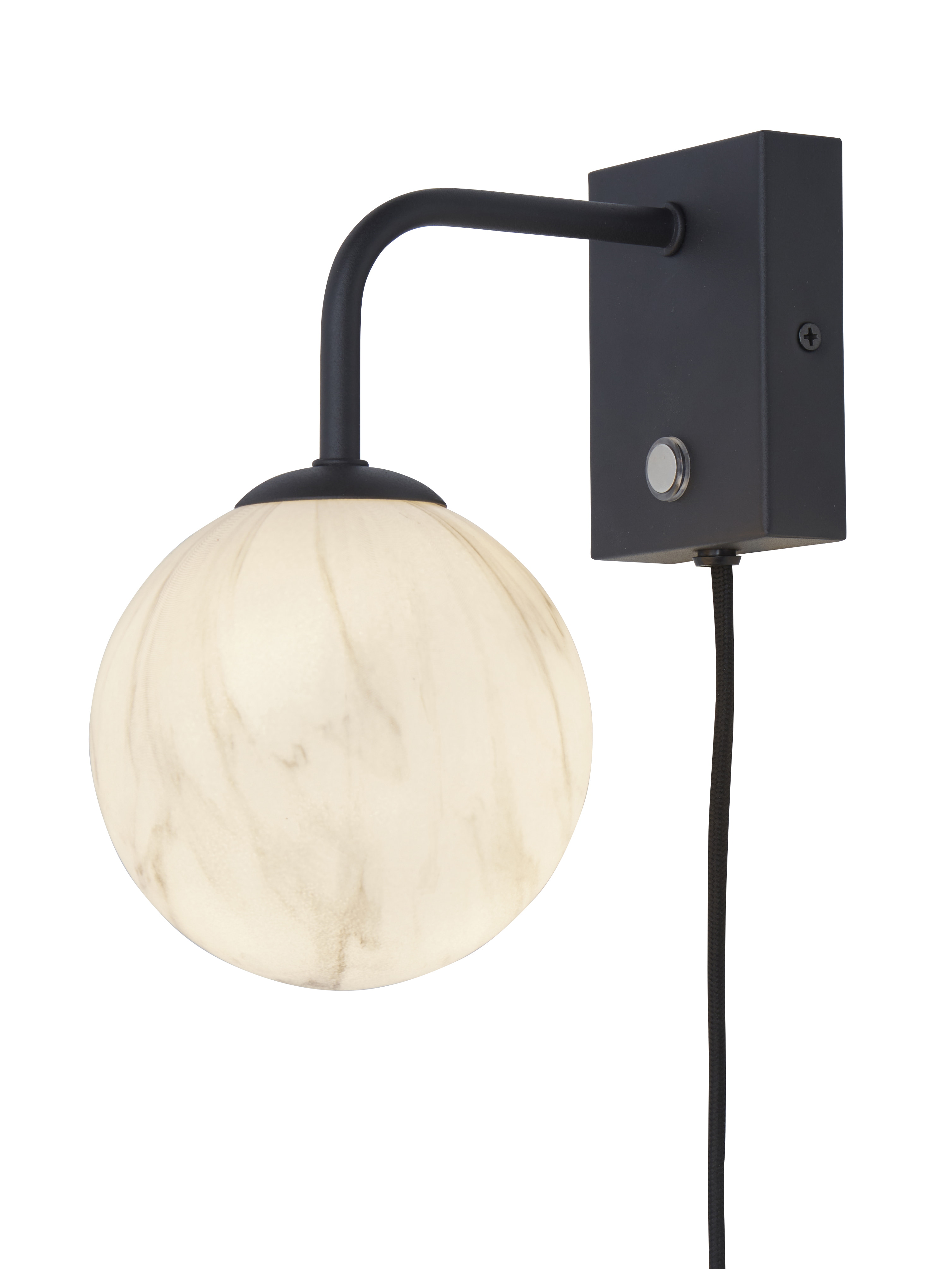 its about RoMi Wandlamp 'Carrara' Marmerprint, kleur Zwart