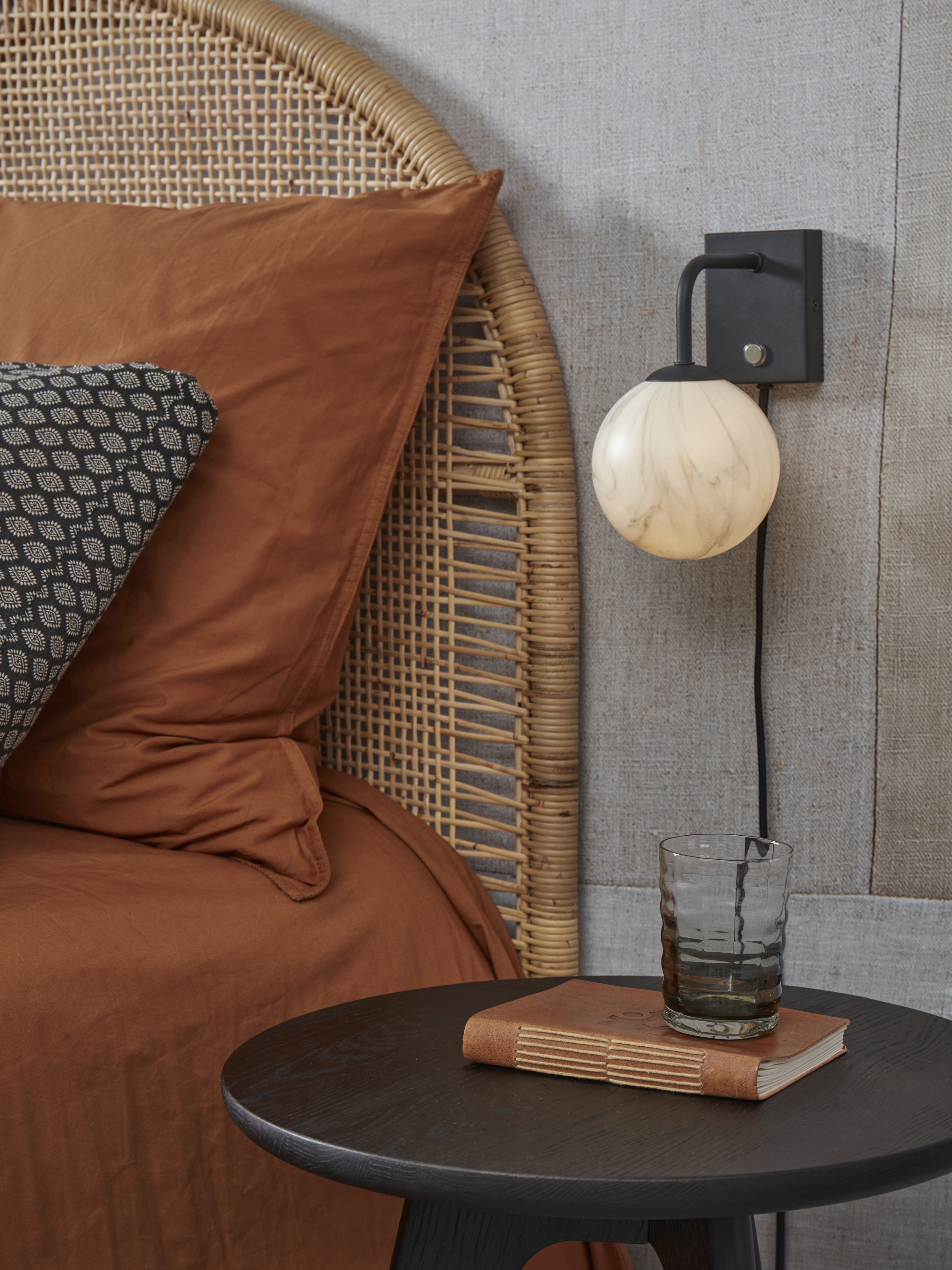 its about RoMi Wandlamp 'Carrara' Marmerprint, kleur Zwart