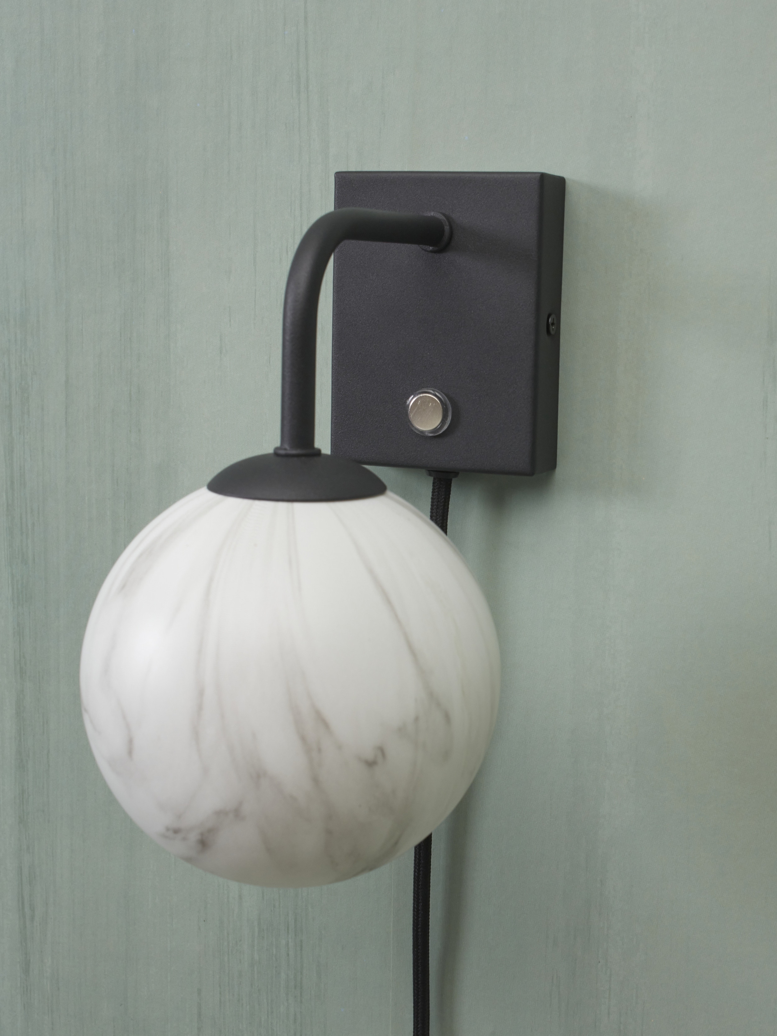 its about RoMi Wandlamp 'Carrara' Marmerprint, kleur Zwart