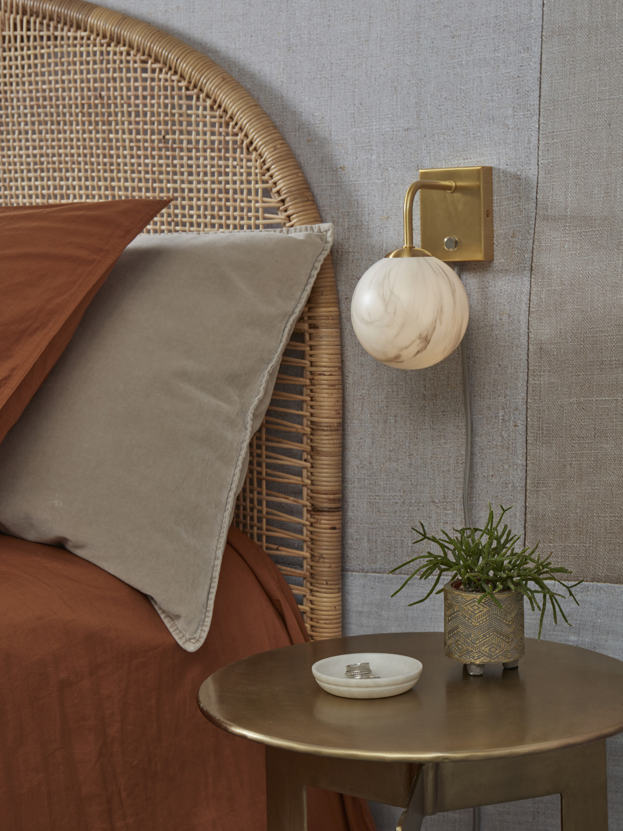 its about RoMi Wandlamp 'Carrara' Marmerprint, kleur Goud