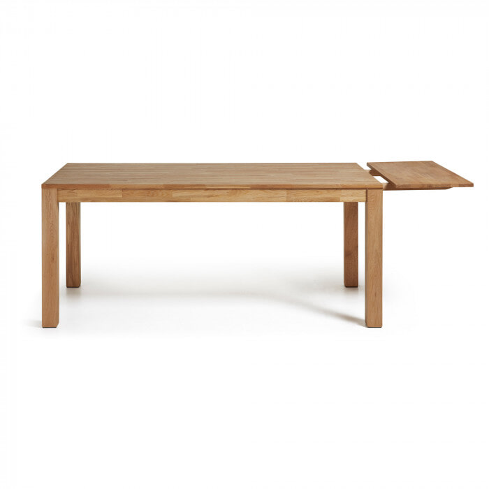 Kave Home uitschuifbare eettafel 'Isbel' eiken naturel, 180-260 x 90cm