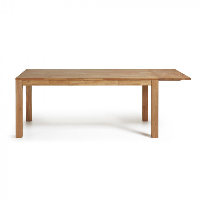 Kave Home uitschuifbare eettafel 'Isbel' eiken naturel, 180-260 x 90cm