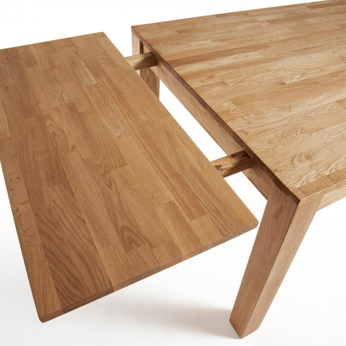 Kave Home uitschuifbare eettafel 'Isbel' eiken naturel, 180-260 x 90cm