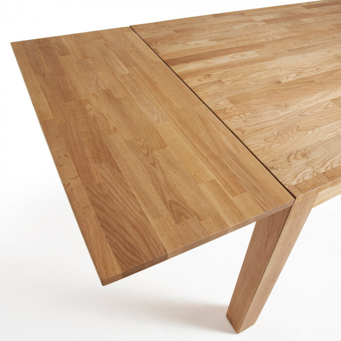Kave Home uitschuifbare eettafel 'Isbel' eiken naturel, 180-260 x 90cm