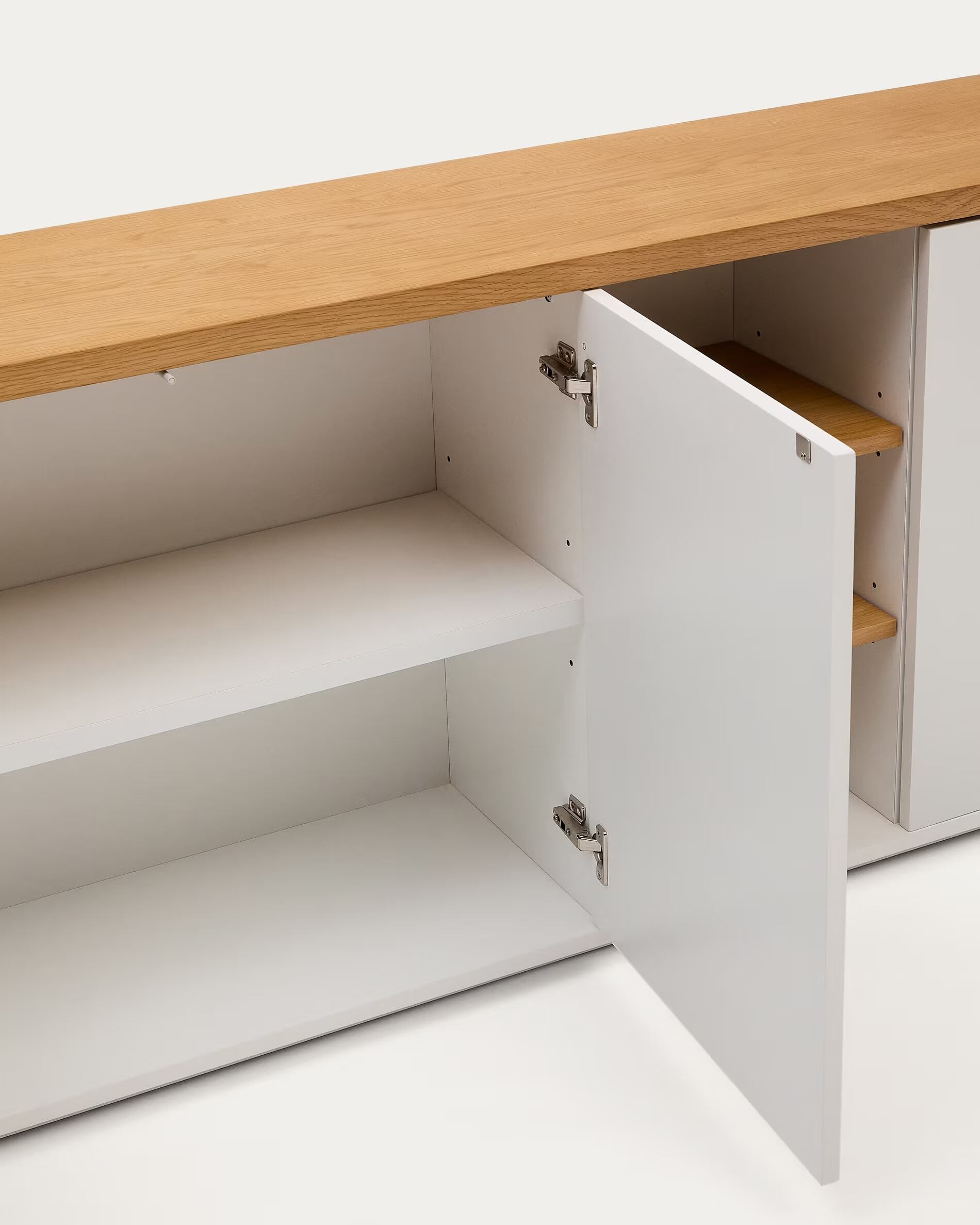 Kave Home Dressoir 'Abilen' Eiken, 180 x 75cm, kleur Wit