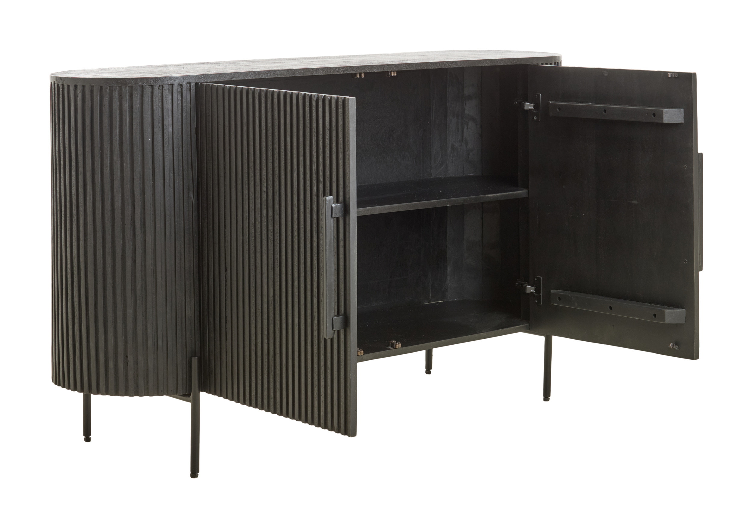 Light & Living Dressoir 'Dumosi' Mangohout, 140cm, kleur Zwart