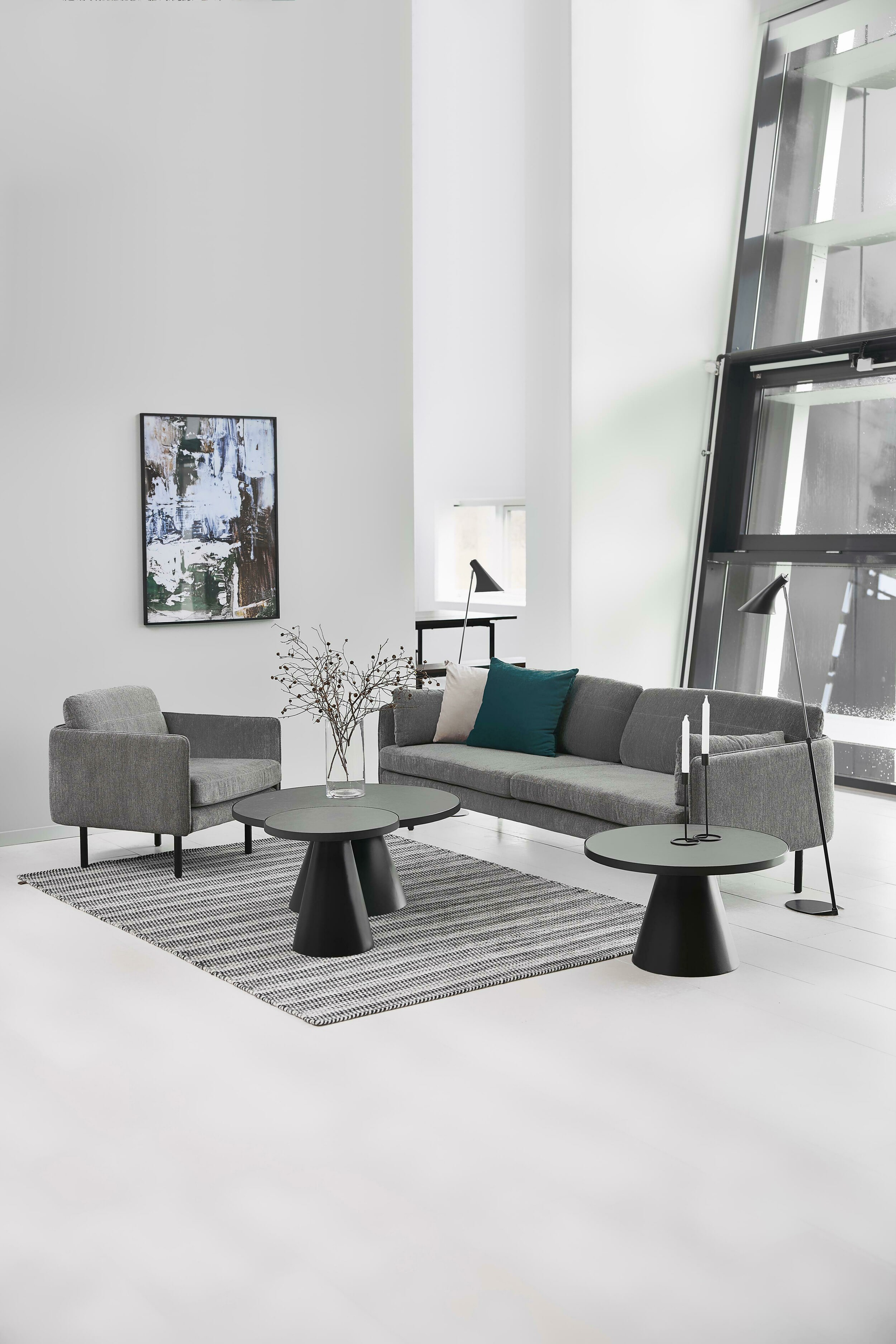 Bendt Salontafel 'Anemone' Keramiek 66cm, kleur Zwart