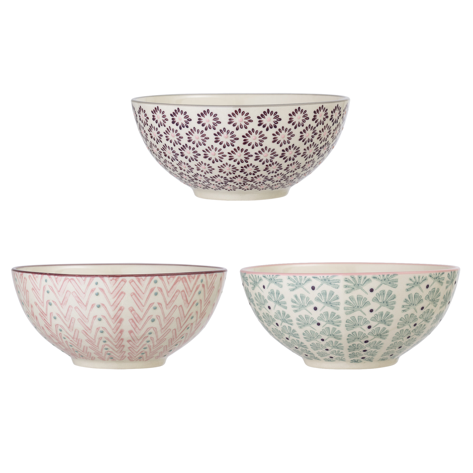Bloomingville Schaal Maya Set van 3 stuks - Meerkleurig