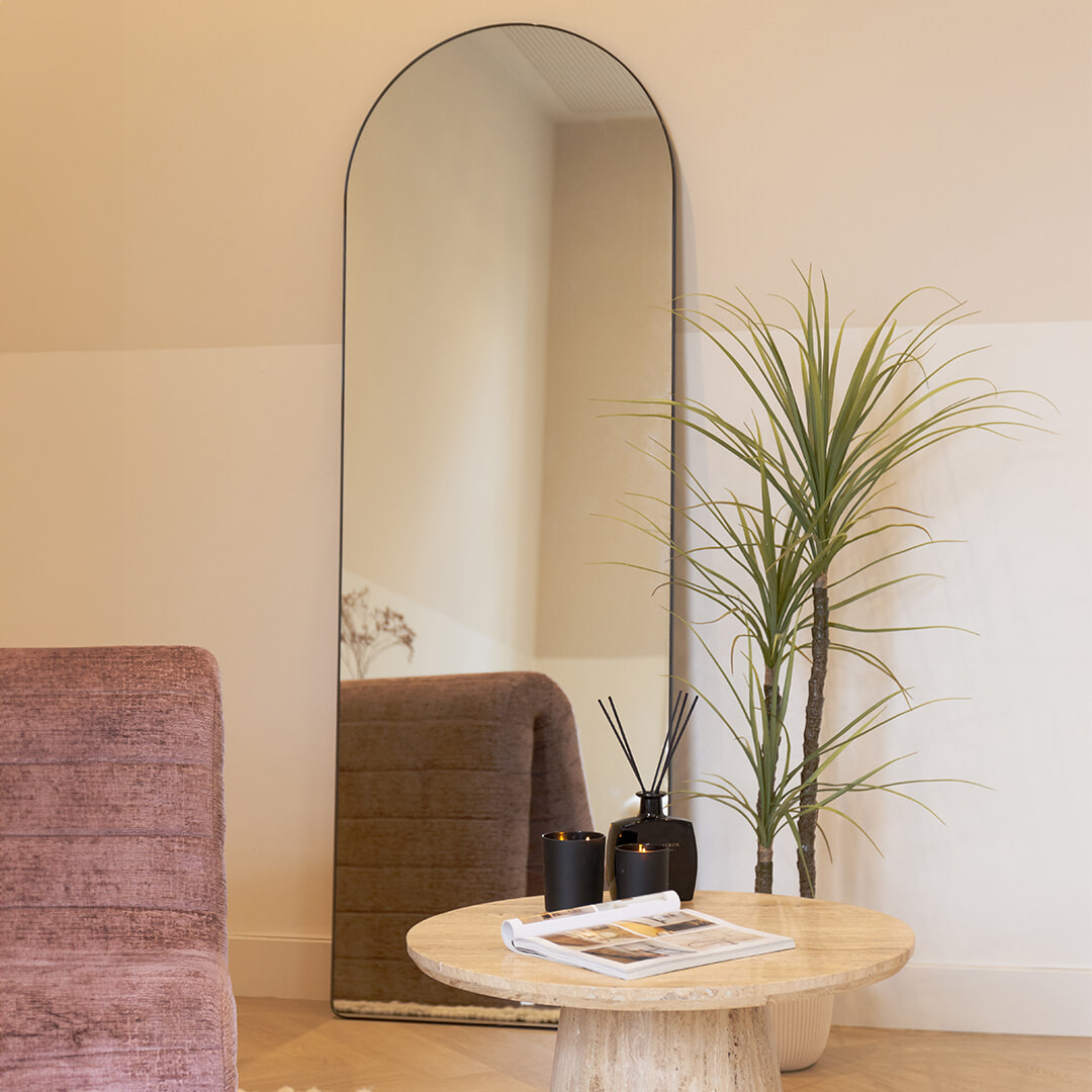 Staande spiegel MALANGE 150 cm Rotan Natuurlijk