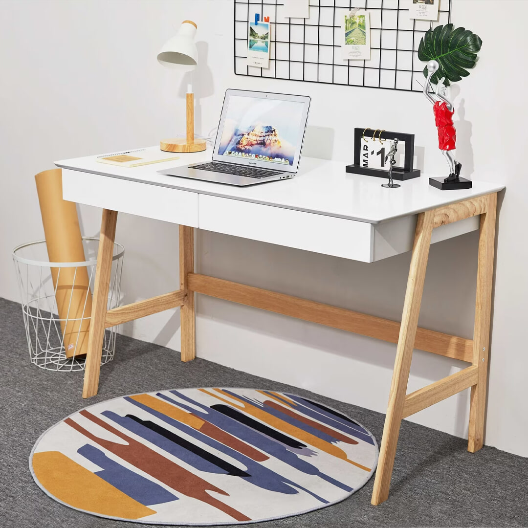 Artistiq Bureau Cristian 120 x 60, met 2 laden - Wit