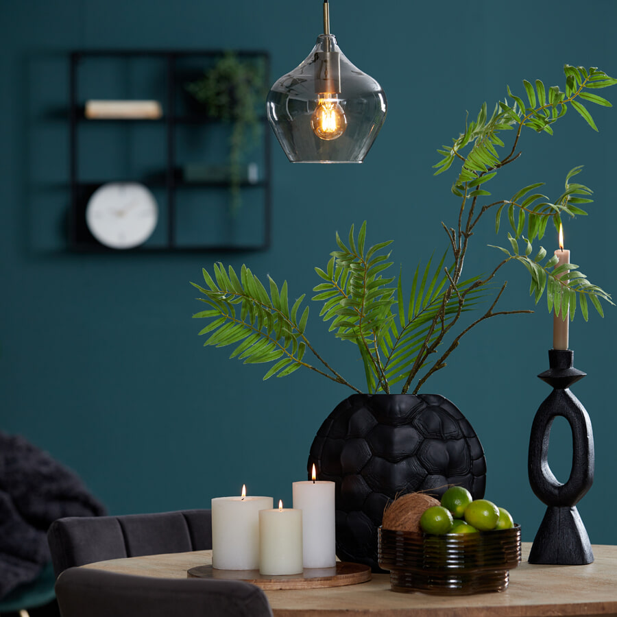 Light & Living Hanglamp 'Rakel' kleur Antiek Brons / Smoke, Ø20cm