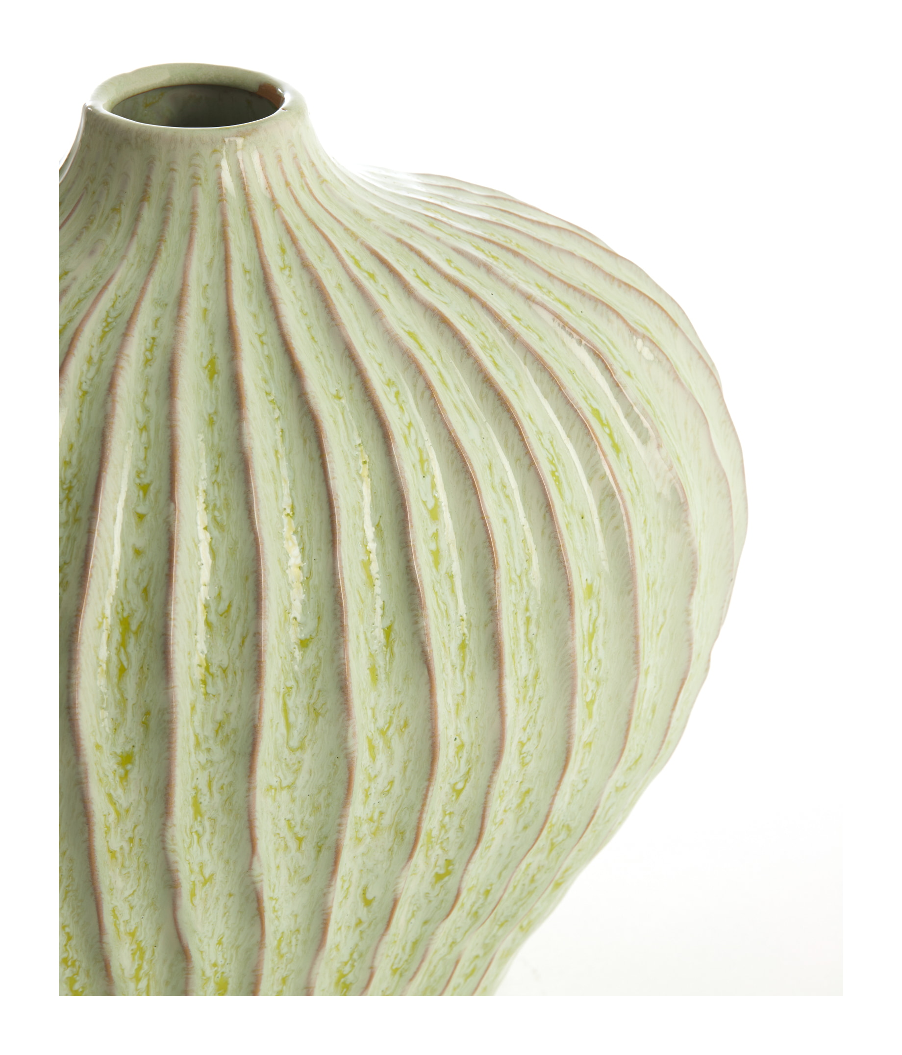 Light & Living Vaas 'Lorito' Keramiek, 30cm, kleur Mintgroen