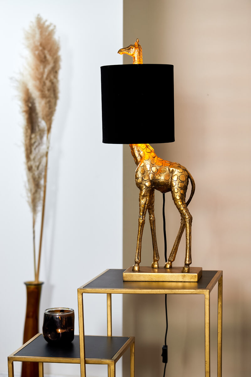 Light & Living Tafellamp 'Giraffe' 68cm, kleur Zwart
