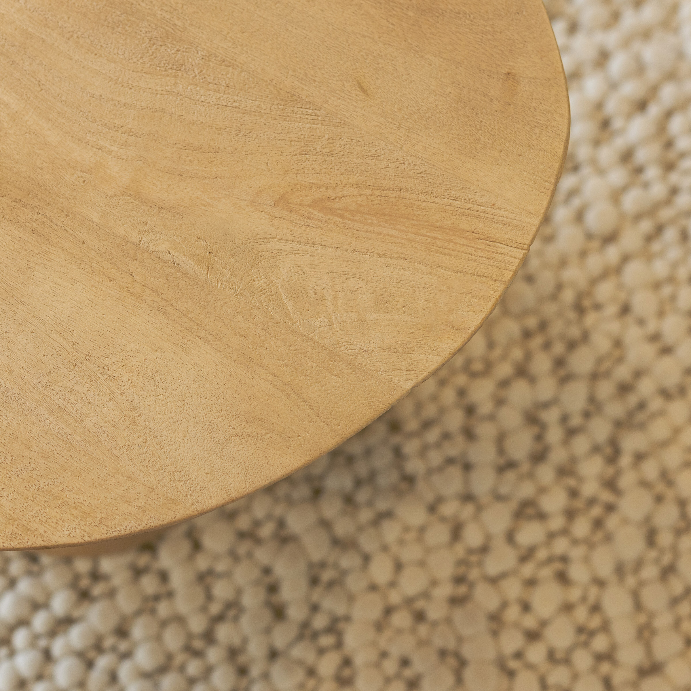 By-Boo Salontafel 'Cobble' Mangohout, 75 x 59cm, kleur Naturel