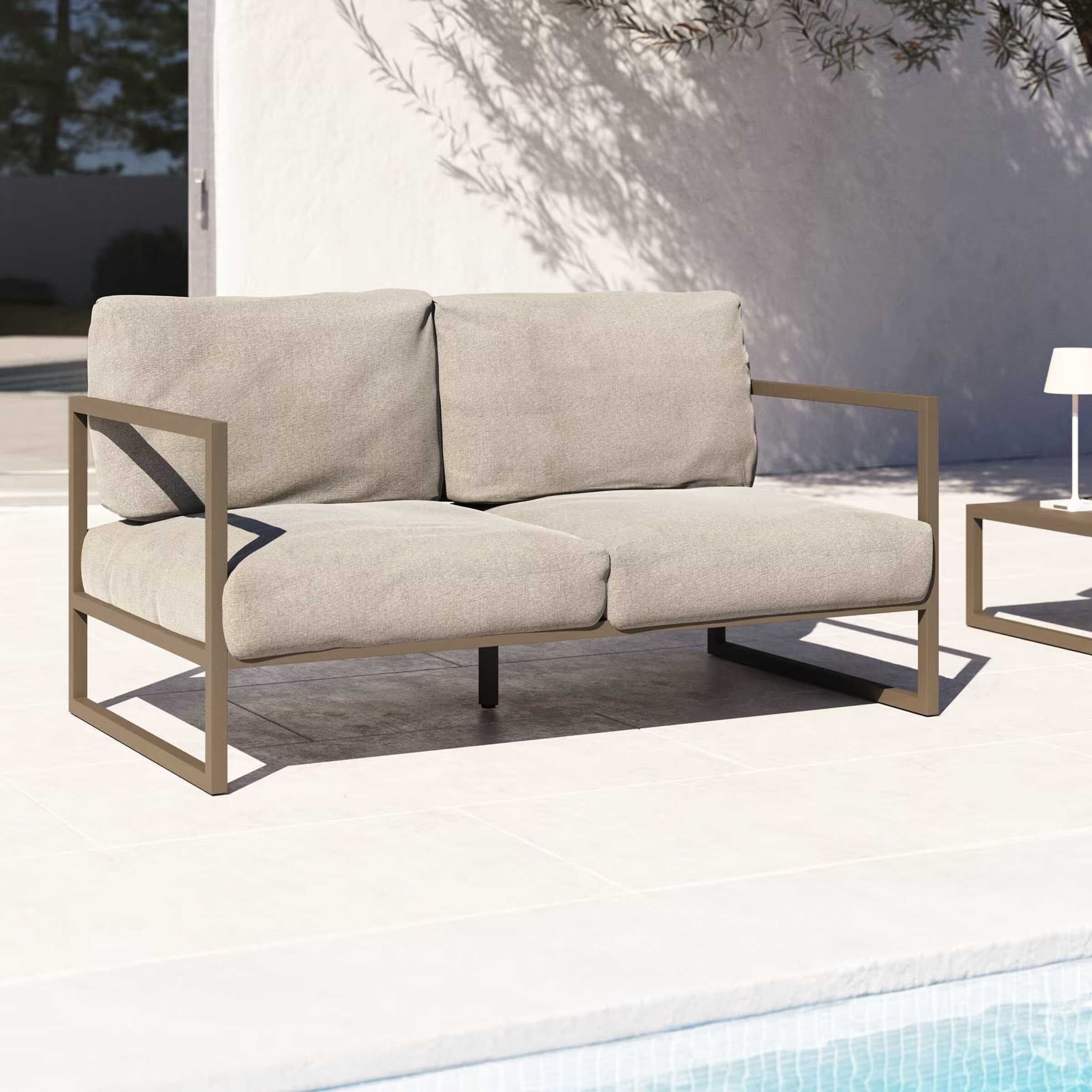 Kave Home 2-zits Tuinbank 'Comova' 150cm, kleur Groen