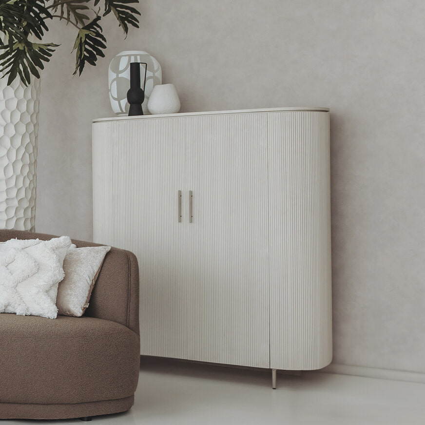 Tower Living Opbergkast 'Corbetta' Minerale cement finish