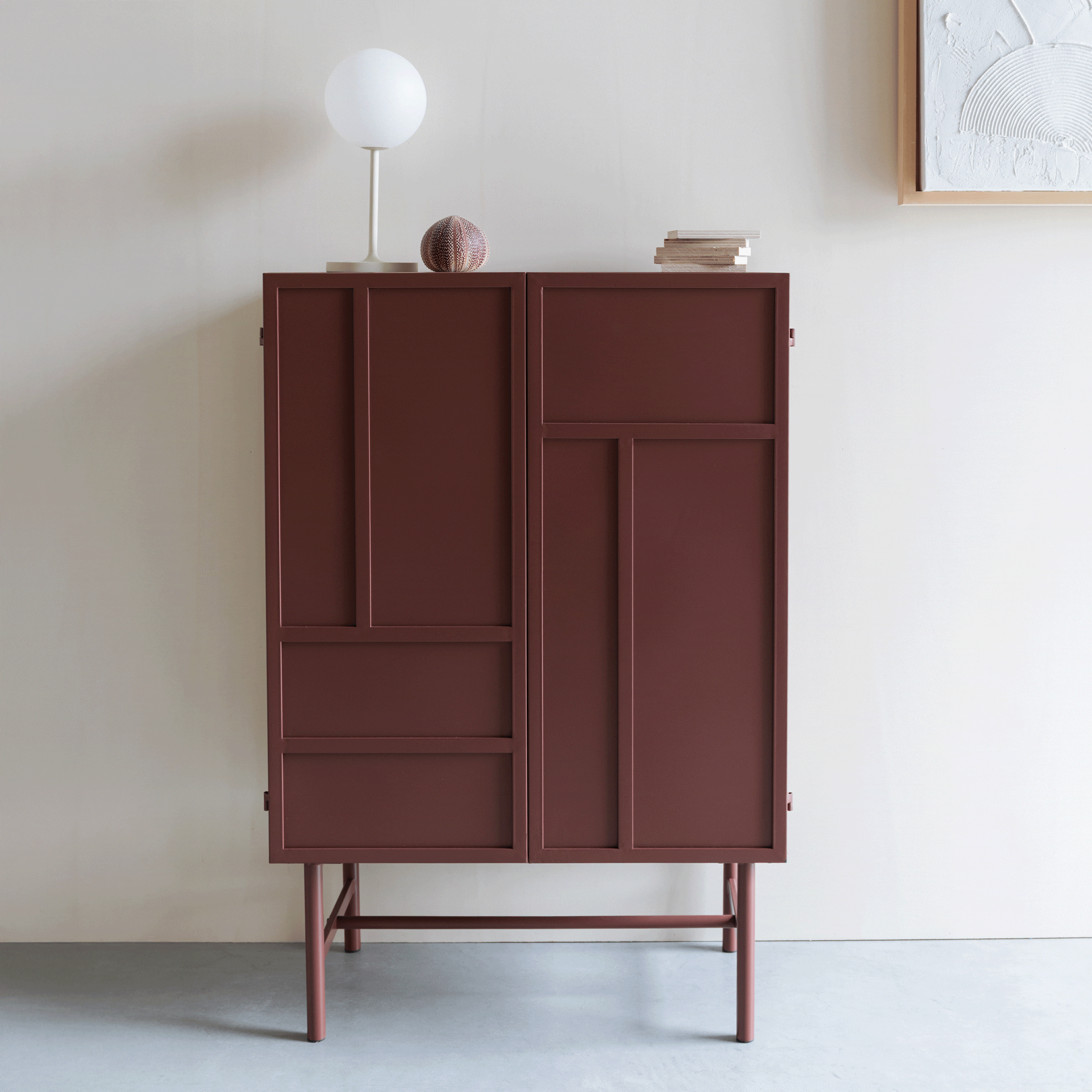 ZILT Opbergkast Chisholm 106 x 70cm - Rood