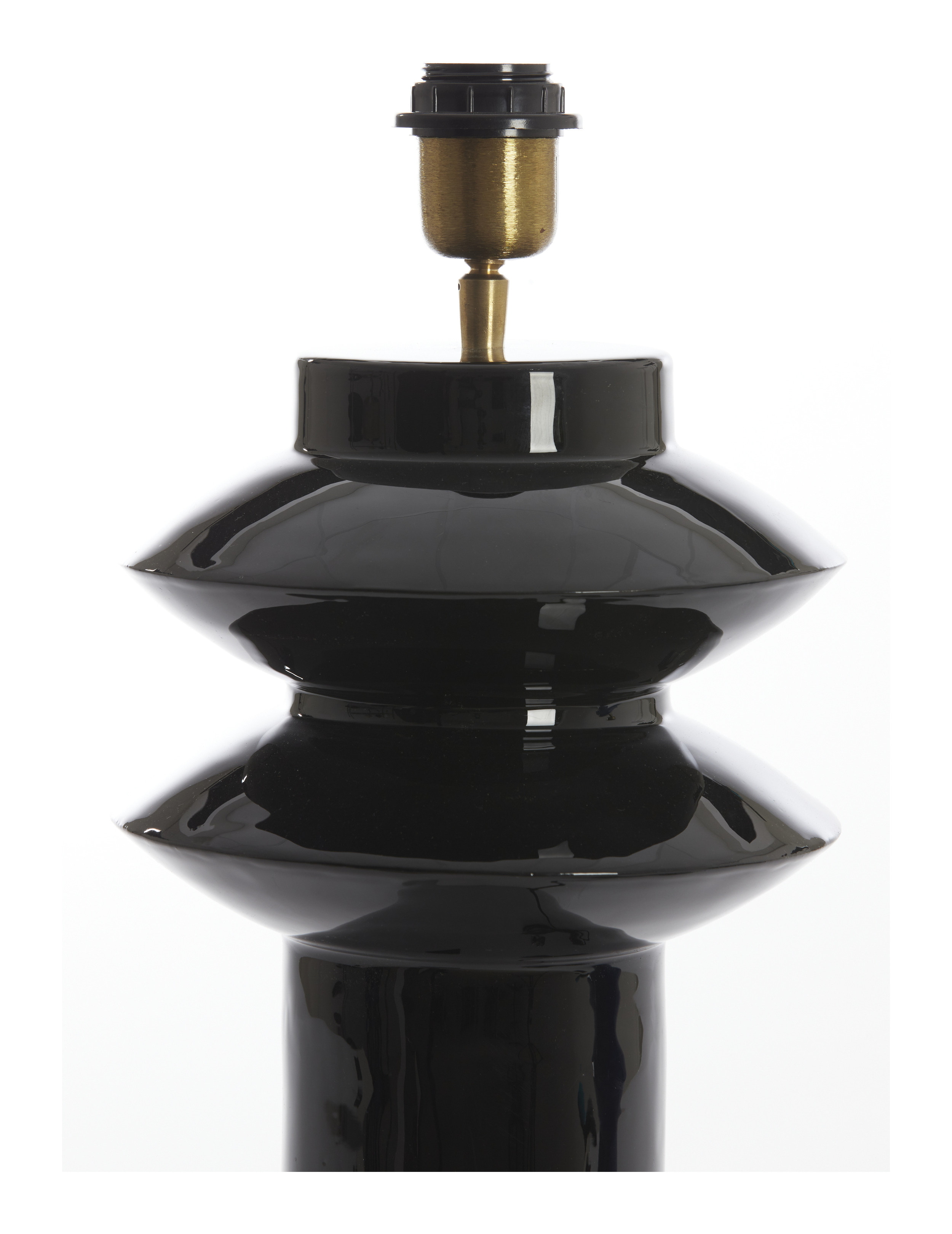 Light & Living Tafellamp 'Petch' 40cm, kleur Zwart (excl. kap)