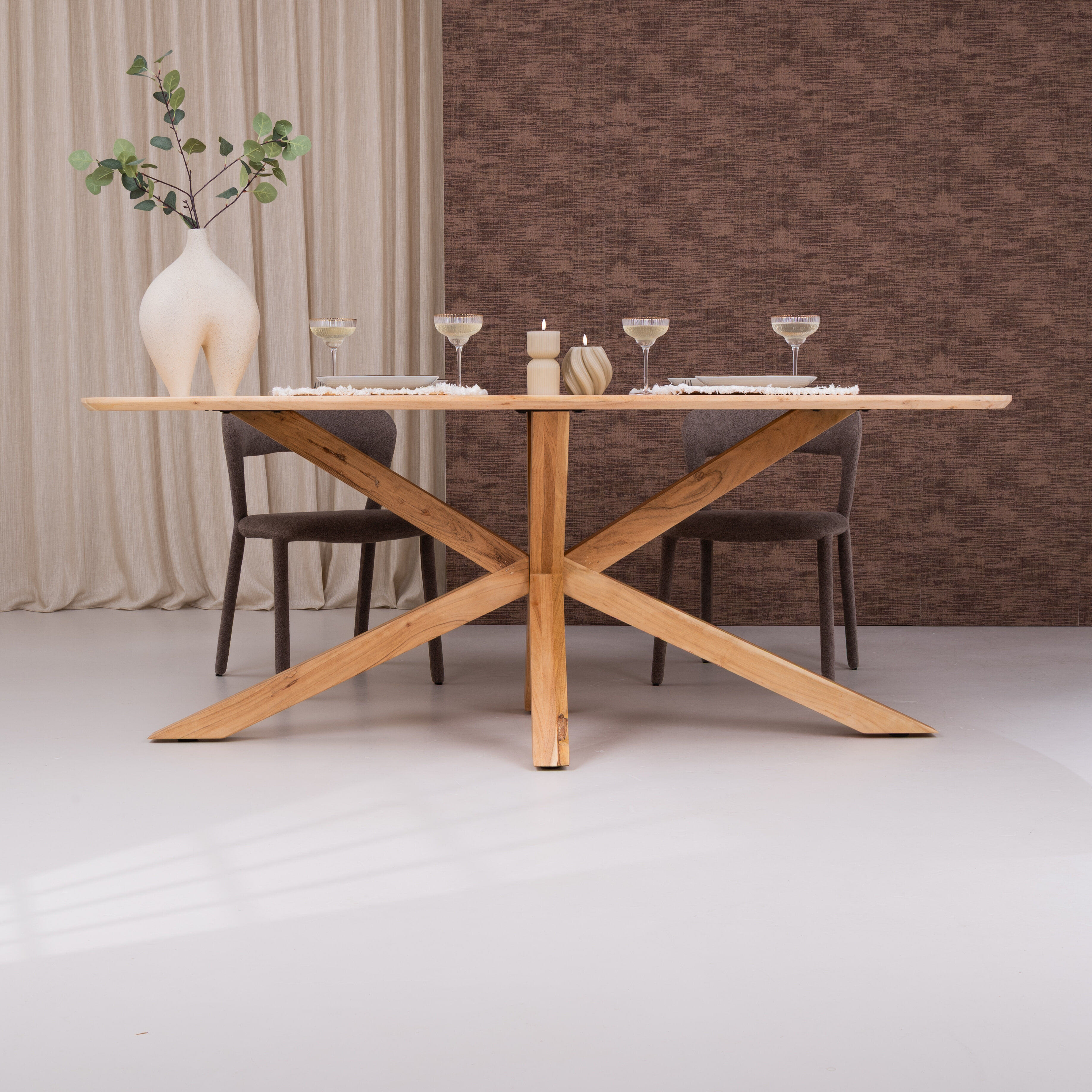 Tower Living Eettafel 'Crotone' Acaciahout, 180 x 100cm