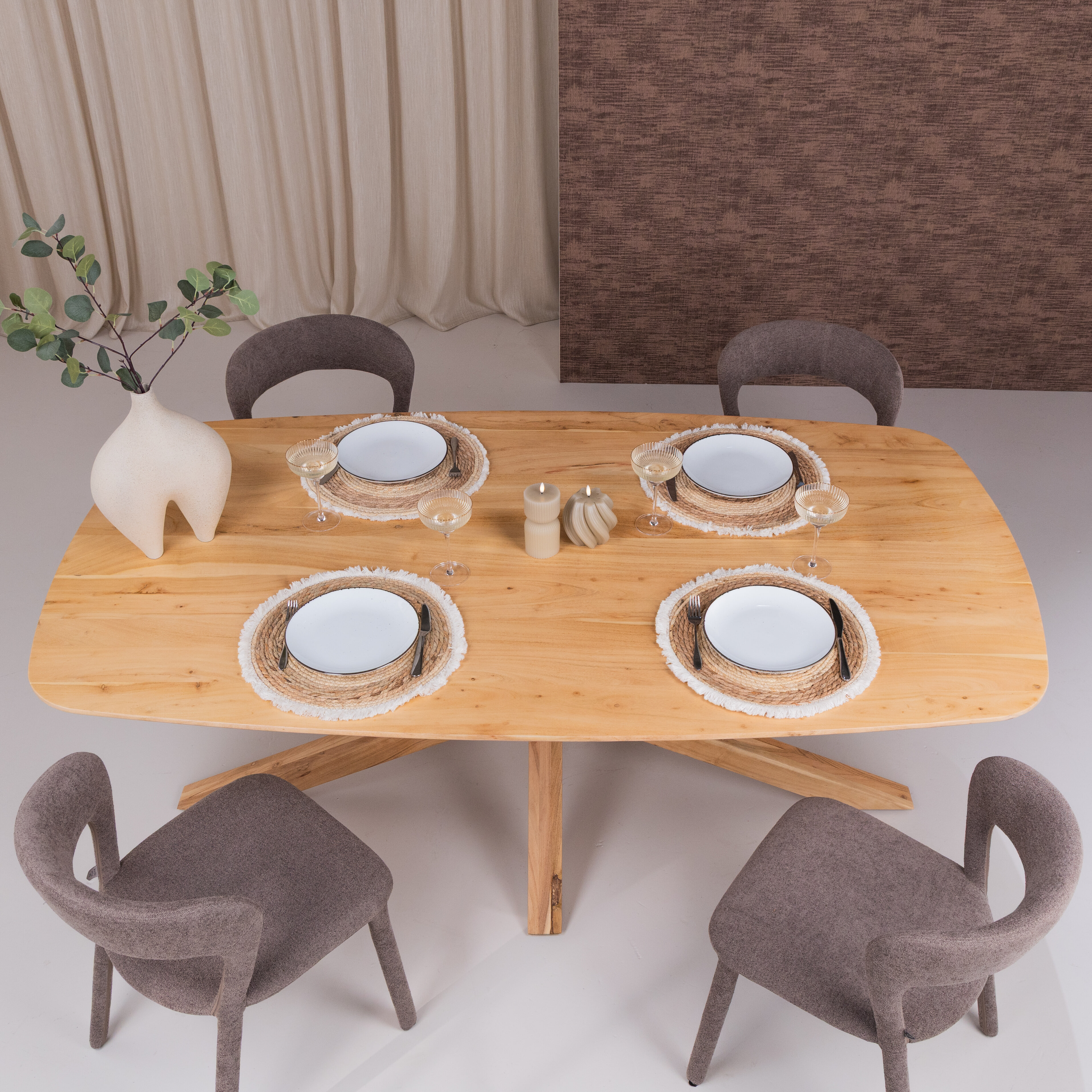 Tower Living Eettafel 'Crotone' Acaciahout, 180 x 100cm