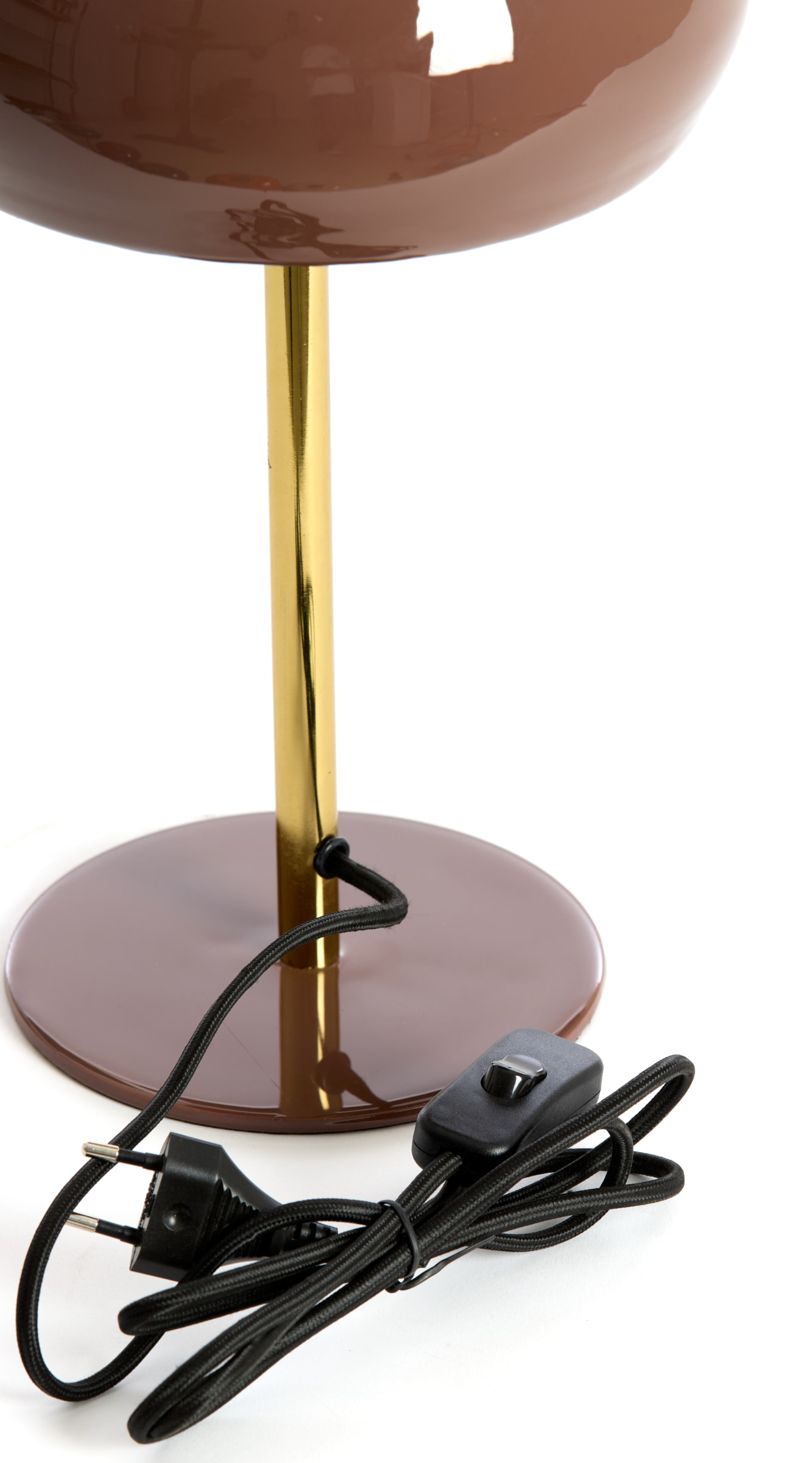 Light & Living Tafellamp 'Surin' 34cm, kleur Donkerbruin/Goud
