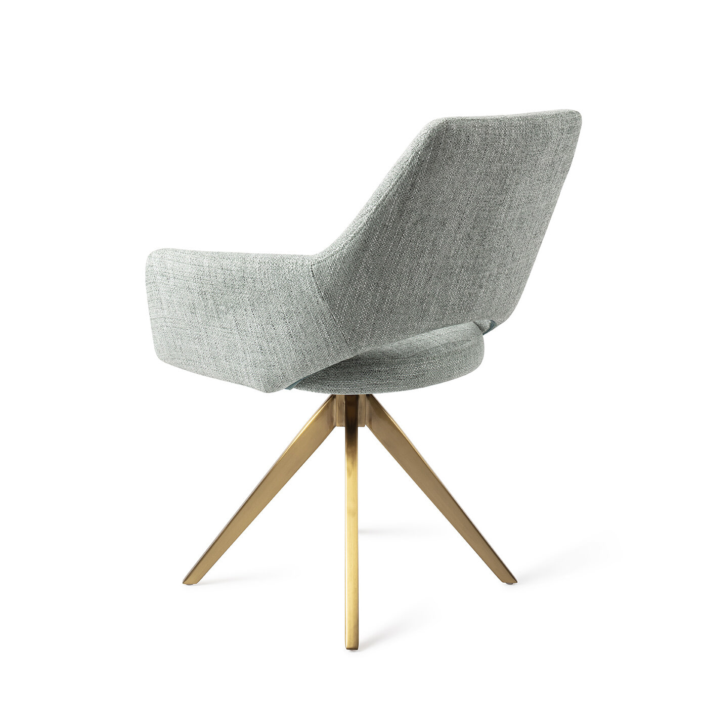 Jesper Home Eetkamerstoel 'Yanai' Turn Gold, kleur Soft Sage