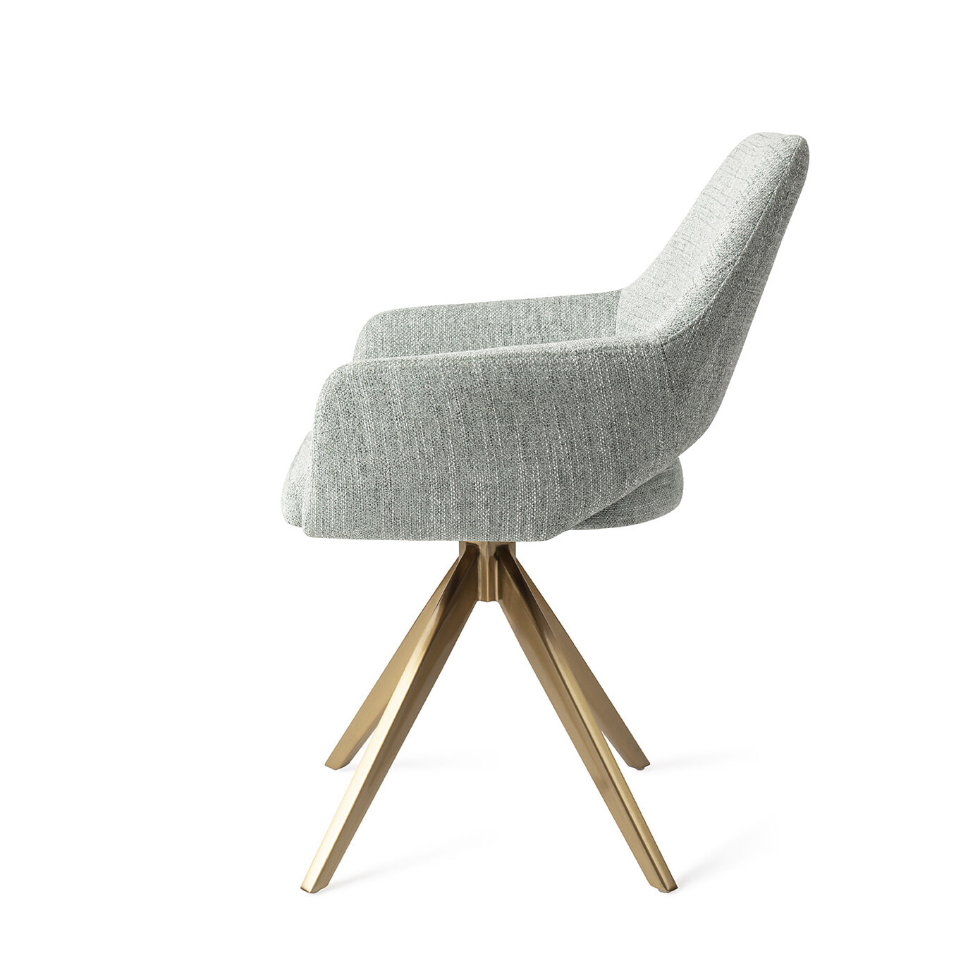 Jesper Home Eetkamerstoel 'Yanai' Turn Gold, kleur Soft Sage