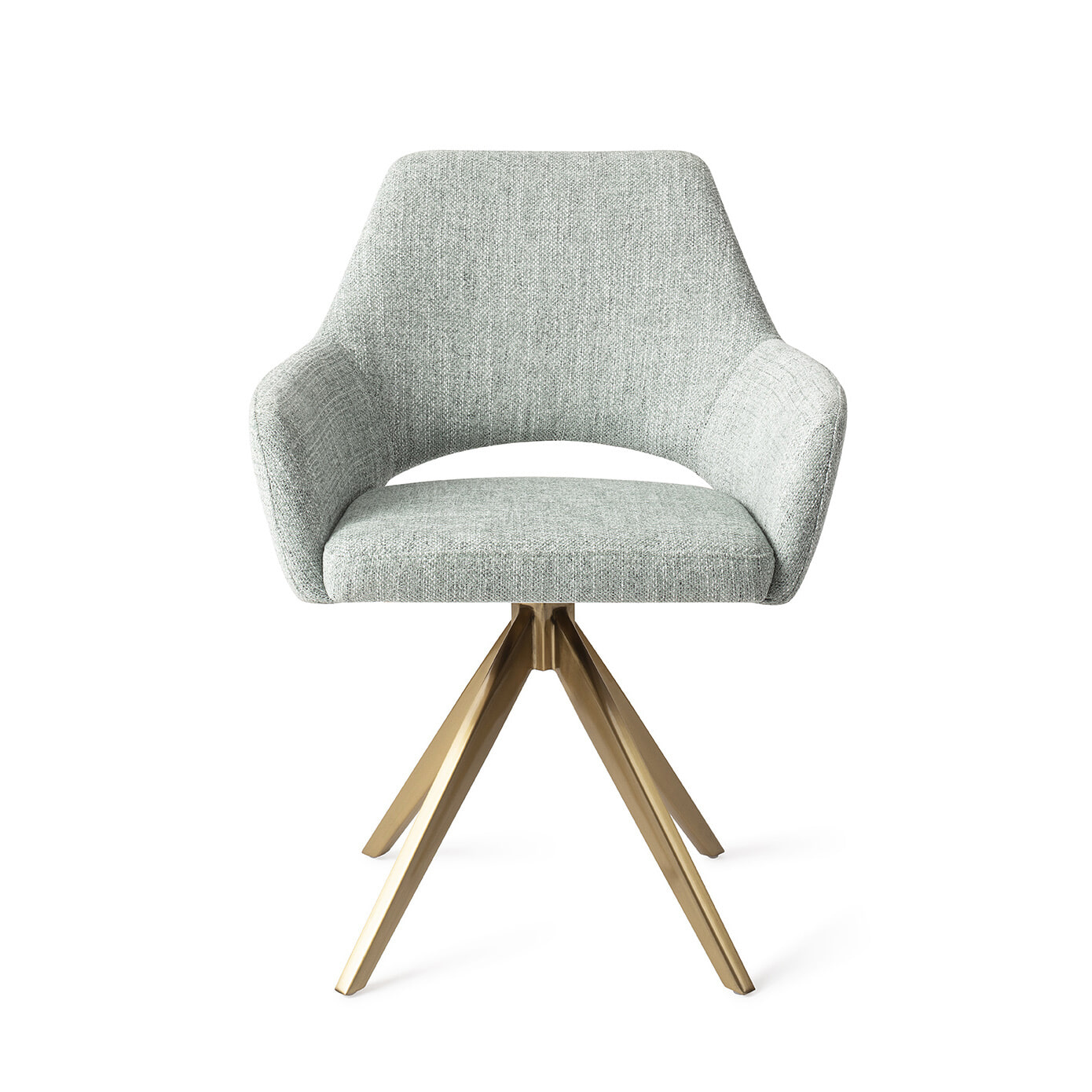 Jesper Home Eetkamerstoel 'Yanai' Turn Gold, kleur Soft Sage