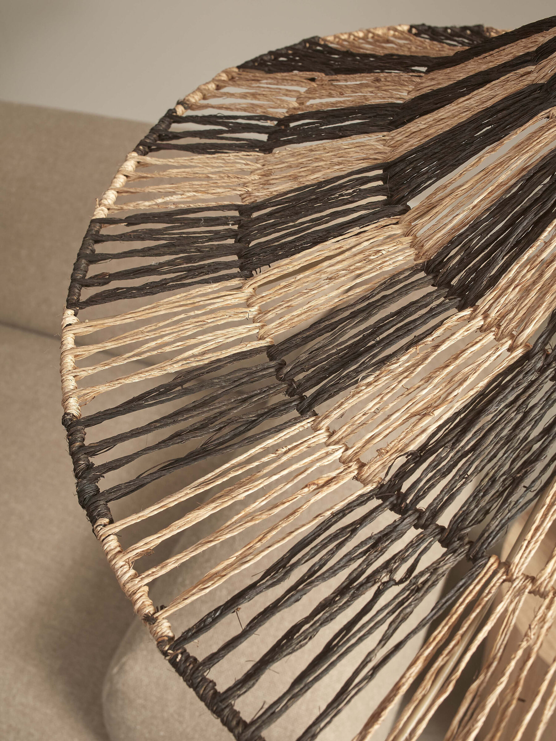 GOOD&MOJO Hanglamp 'Cuzco' Jute, 65cm, kleur Zwart/Naturel
