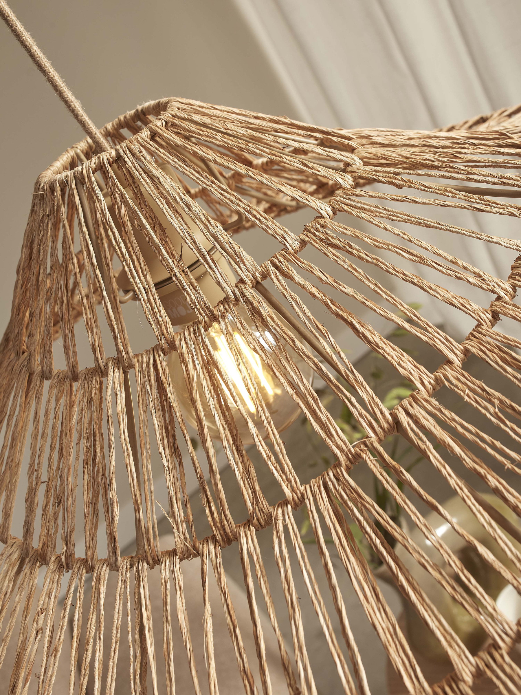 GOOD&MOJO Hanglamp 'Cuzco' Jute, 65cm, kleur Naturel