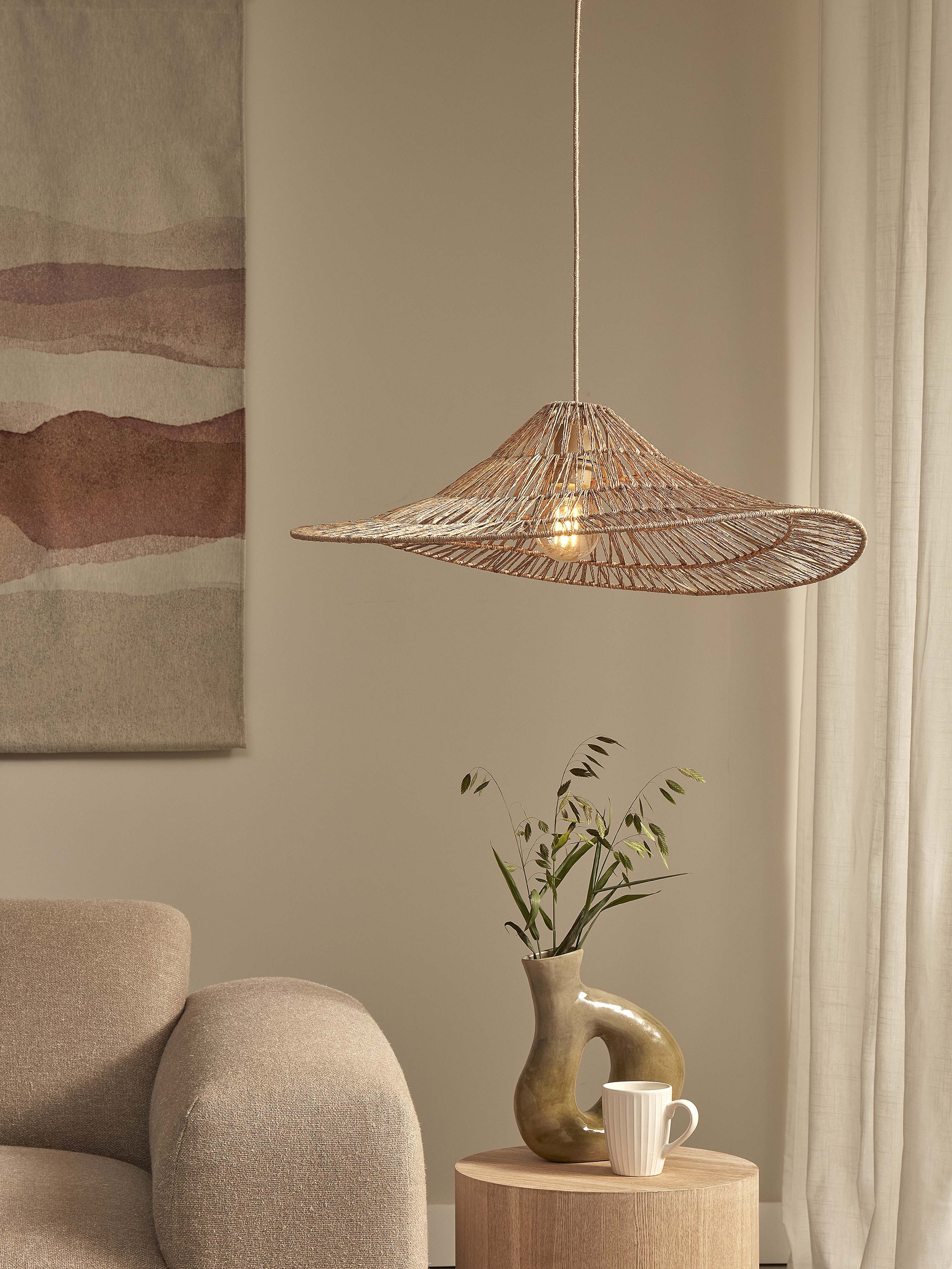 GOOD&MOJO Hanglamp 'Cuzco' Jute, 65cm, kleur Naturel