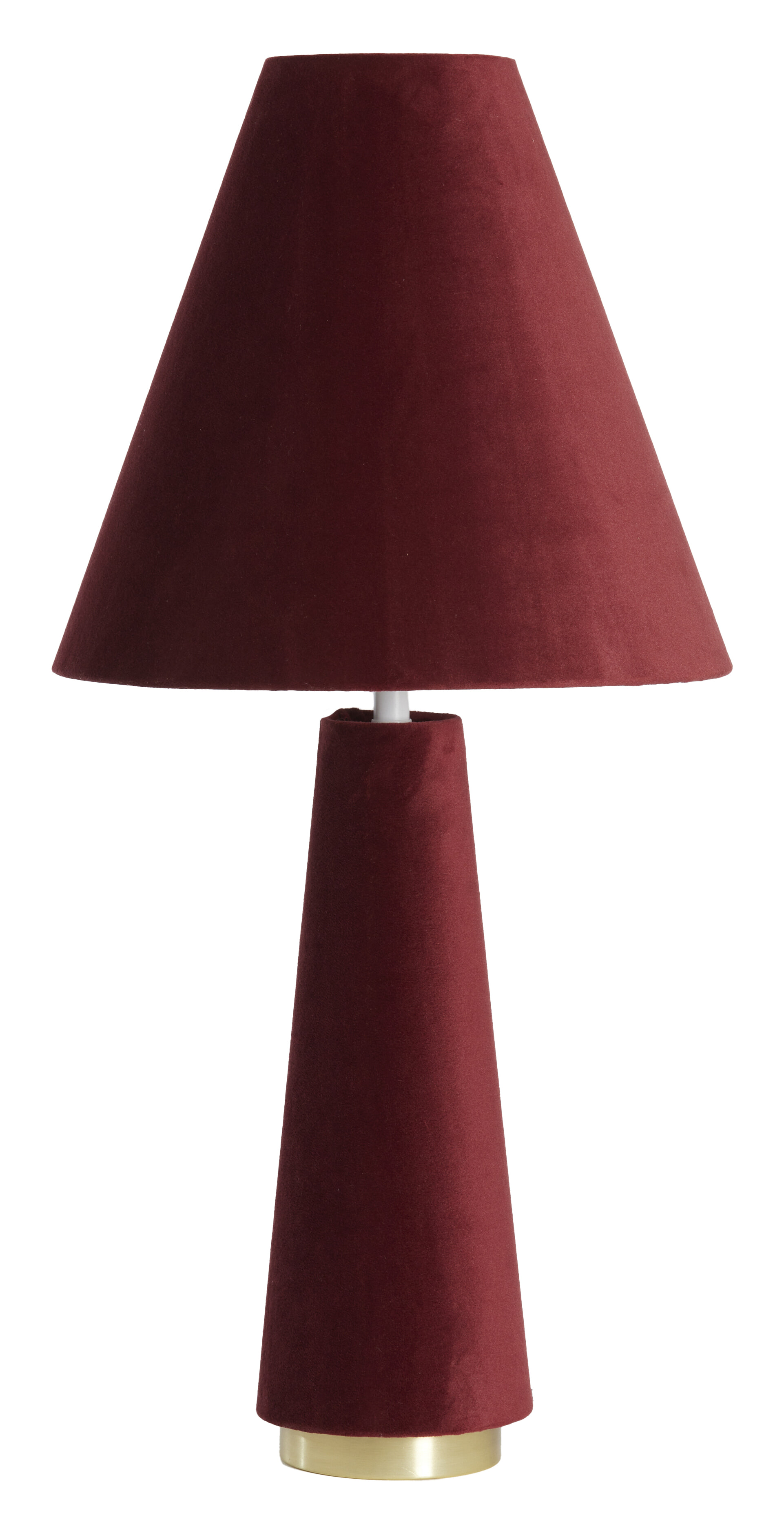 Light & Living Tafellamp Devia Velvet - Bordeaux