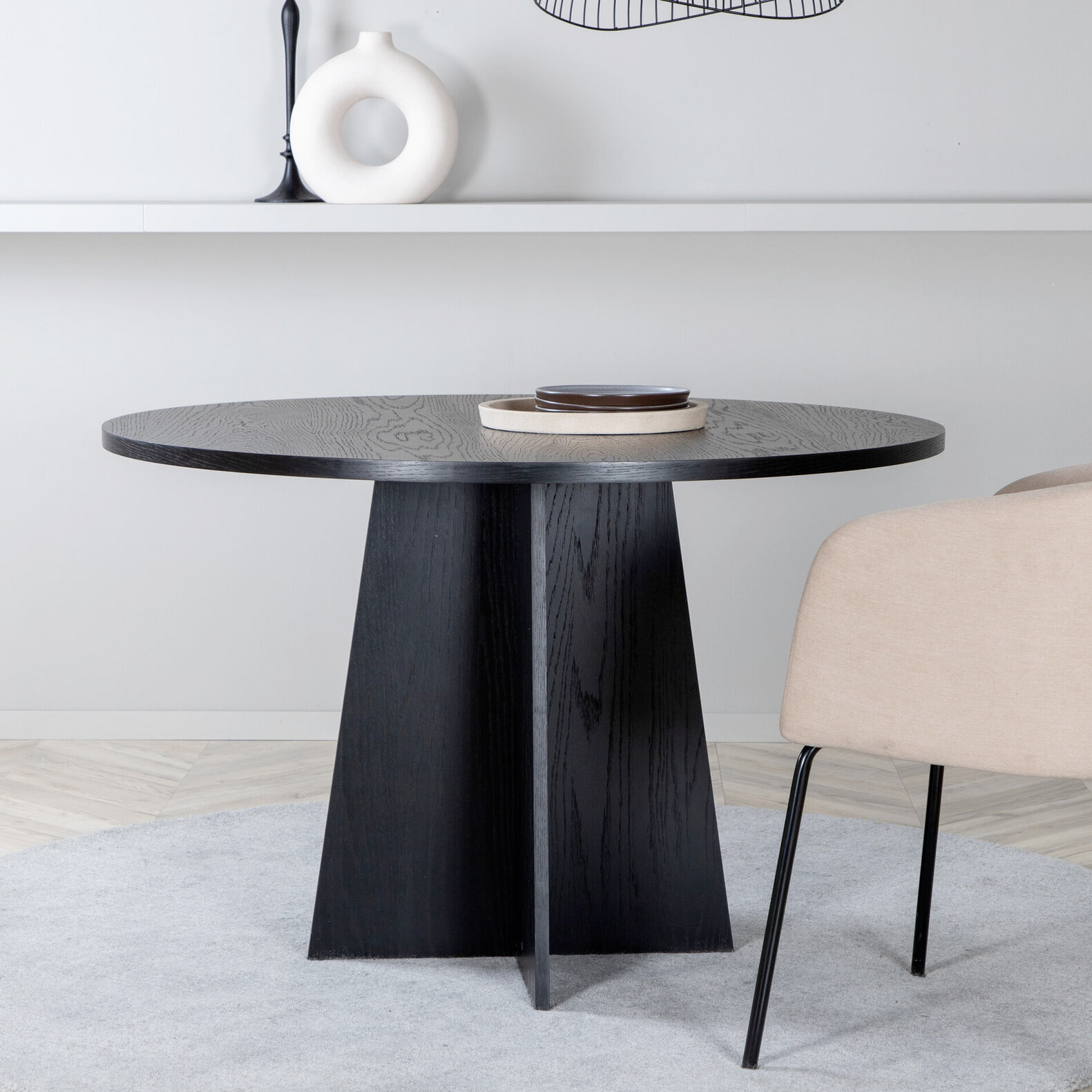 Nohr Ronde Eettafel 'Cynthiaann' 110cm, kleur Zwart