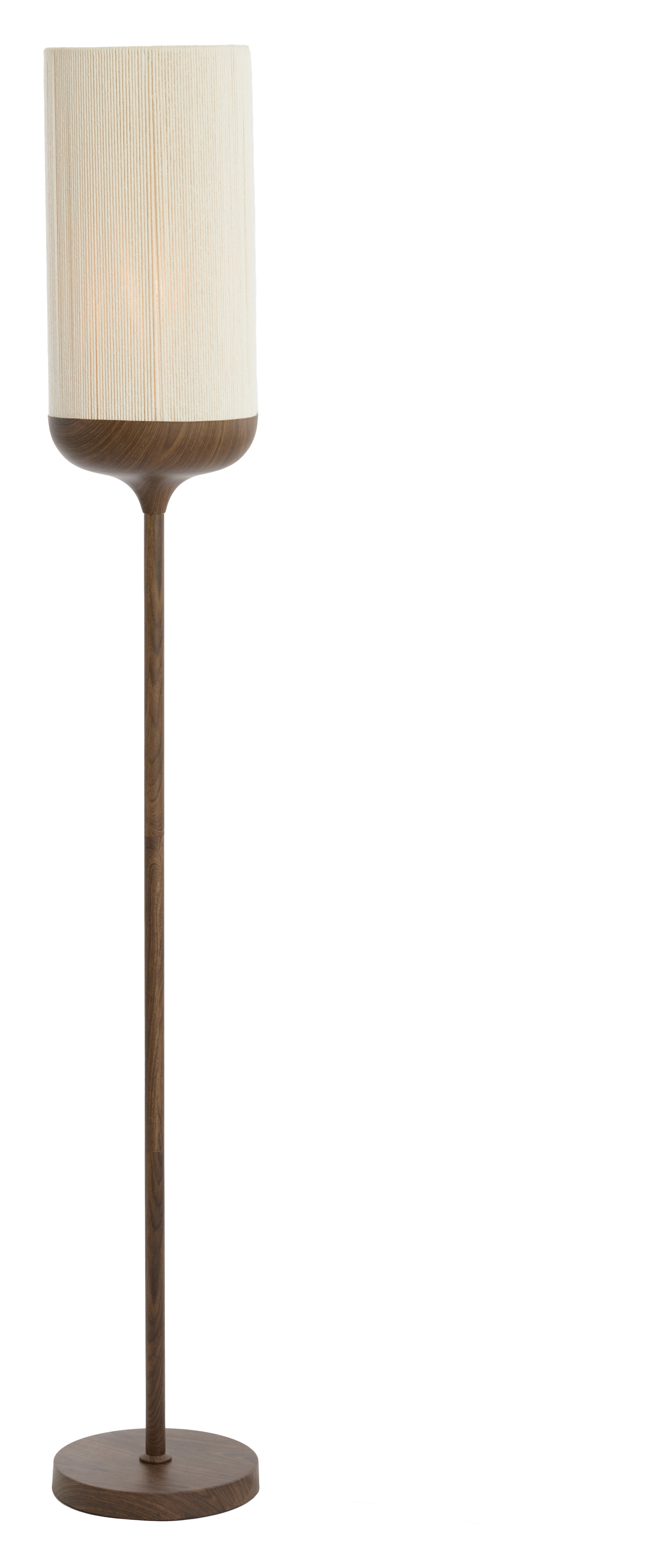 Light & Living Vloerlamp 'Dania' Houtlook en touw, 159cm, kleur Donker hout