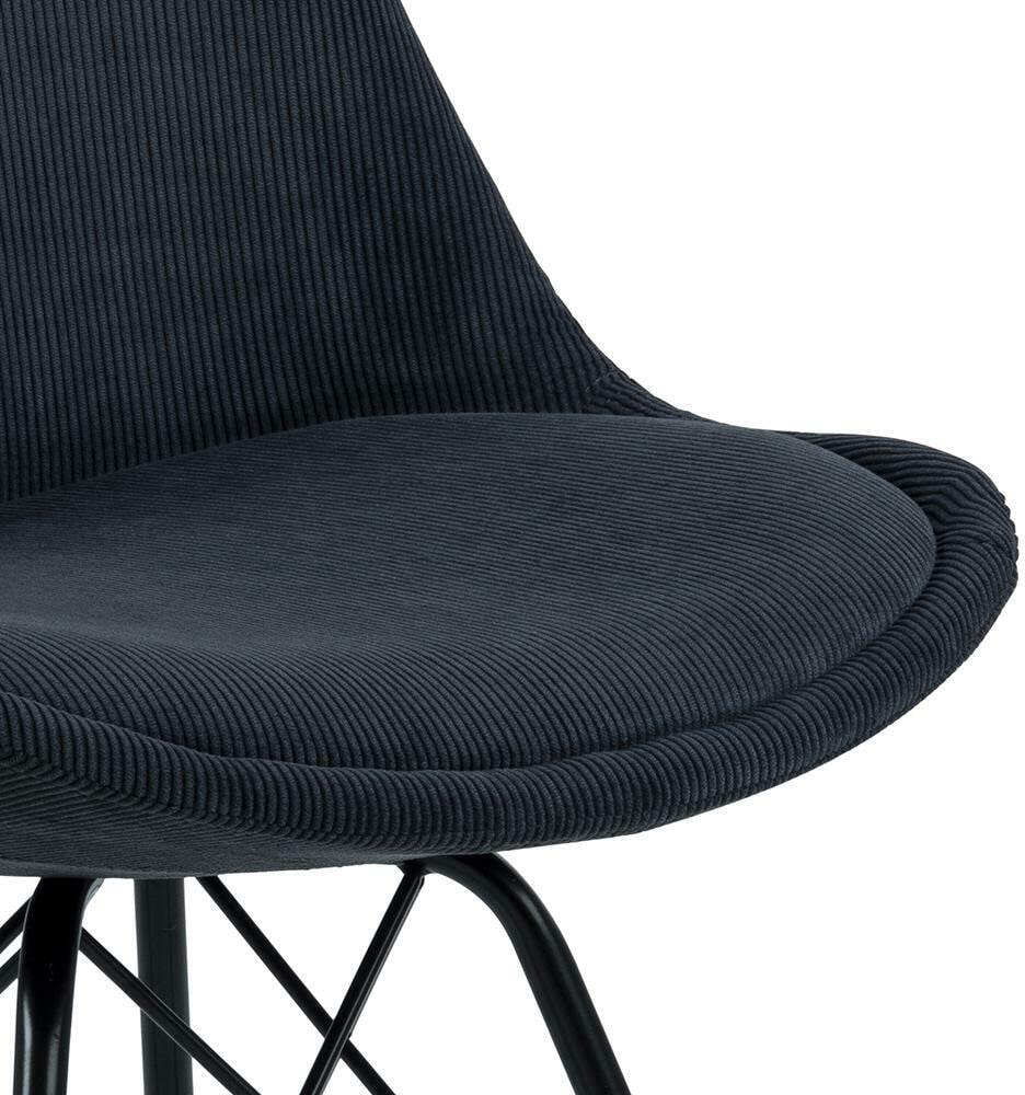 Bendt Eetkamerstoel 'Liva' Rib, kleur Antraciet