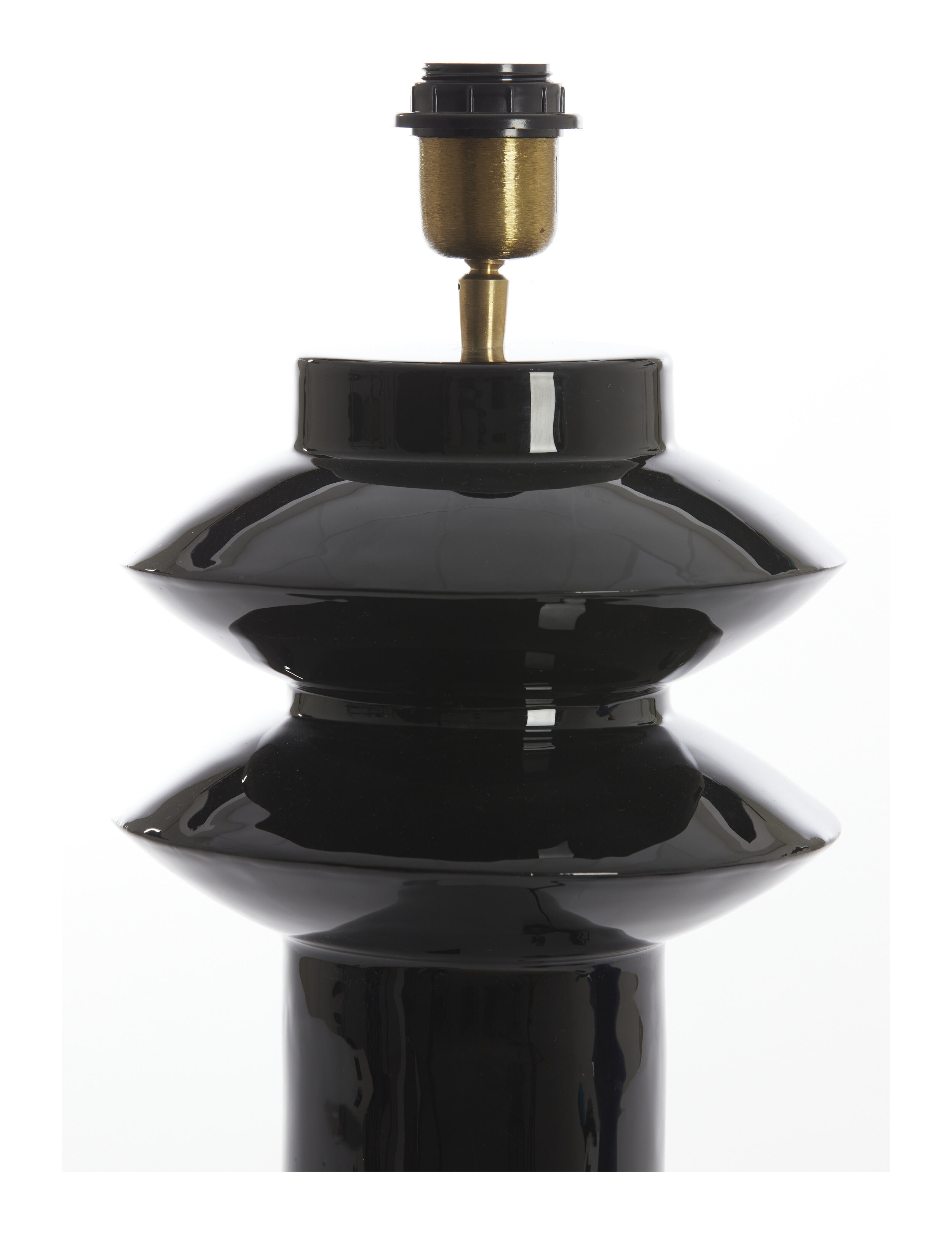 Light & Living Tafellamp 'Petch' 26cm, kleur Zwart (excl. kap)