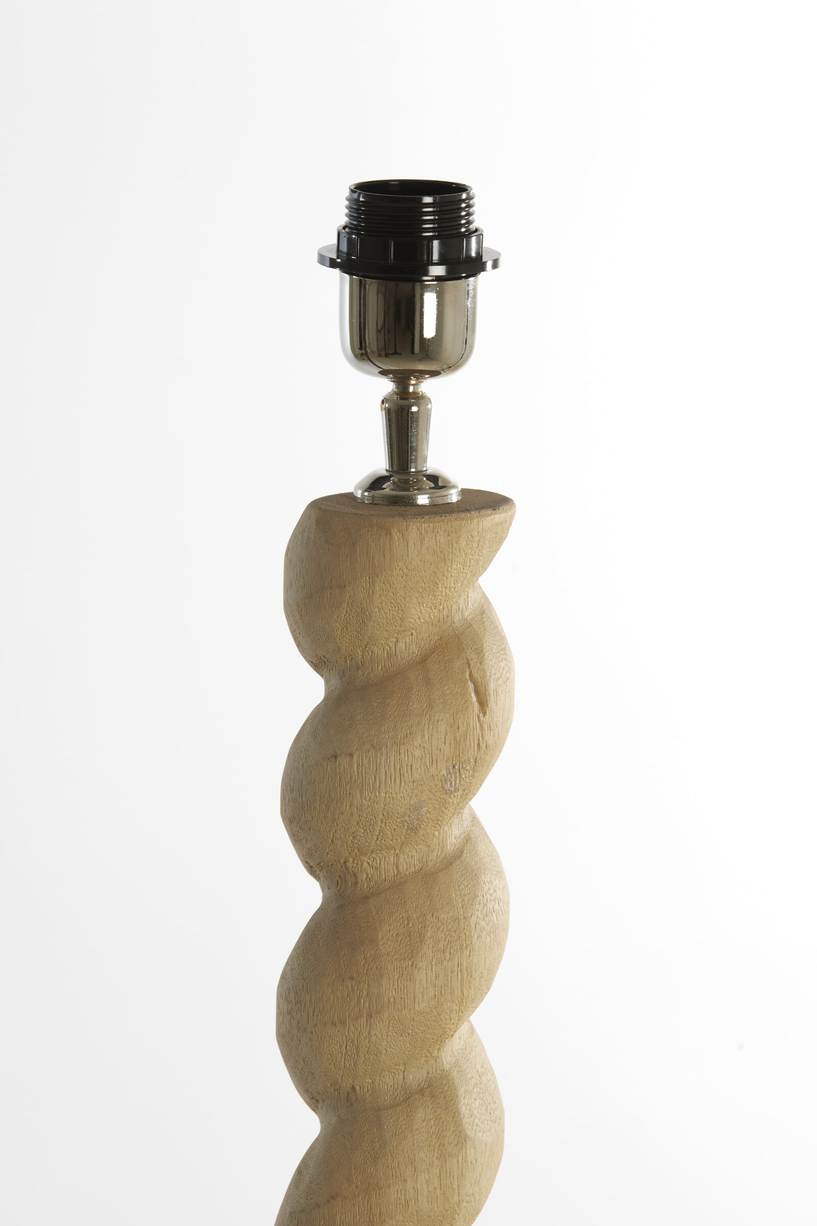 Light & Living Vloerlamp 'Nanno' Mangohout, 138cm, kleur Mat Naturel (excl. kap)
