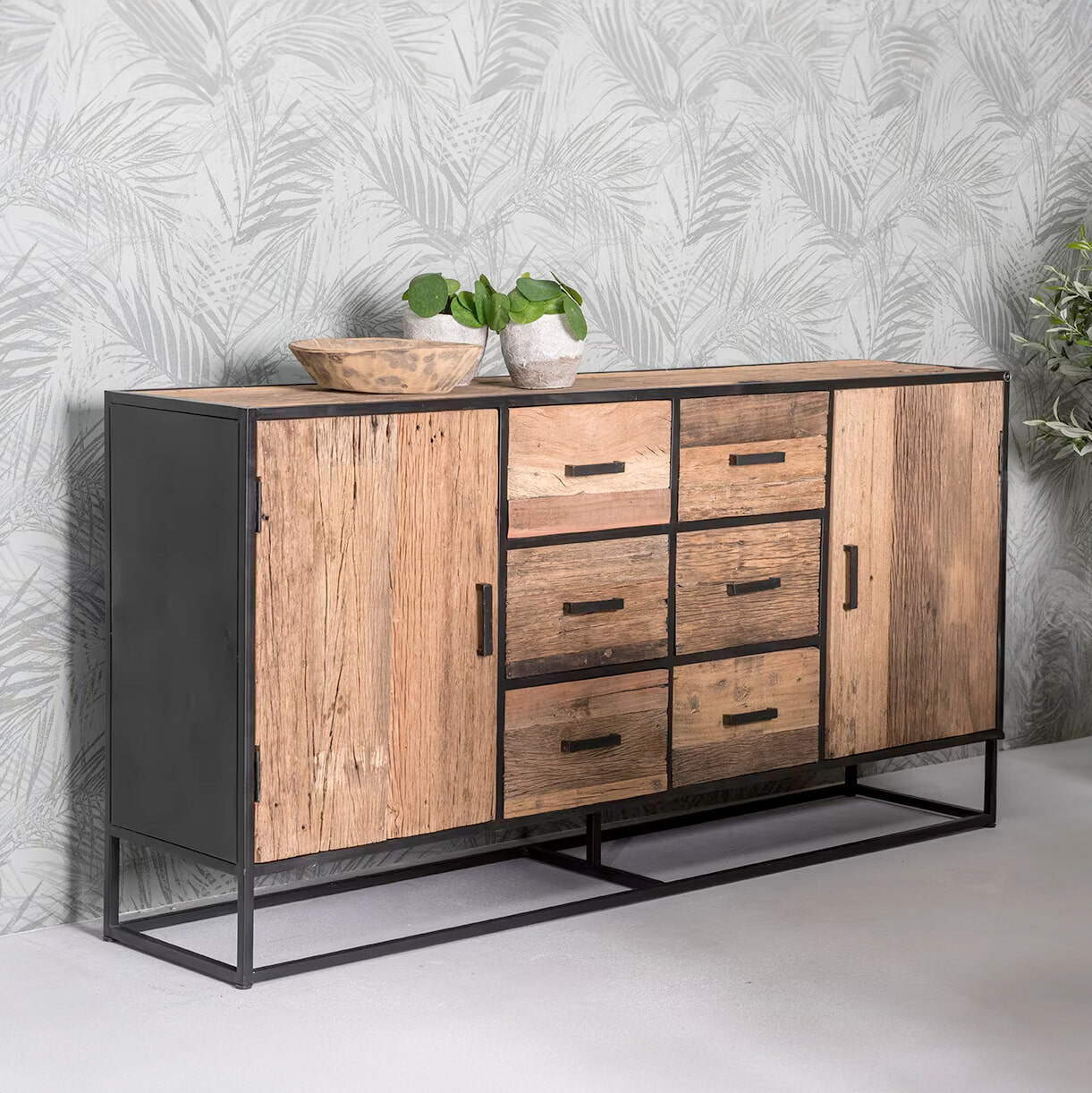 Livingfurn Dressoir Dakota 180 cm - Bruin