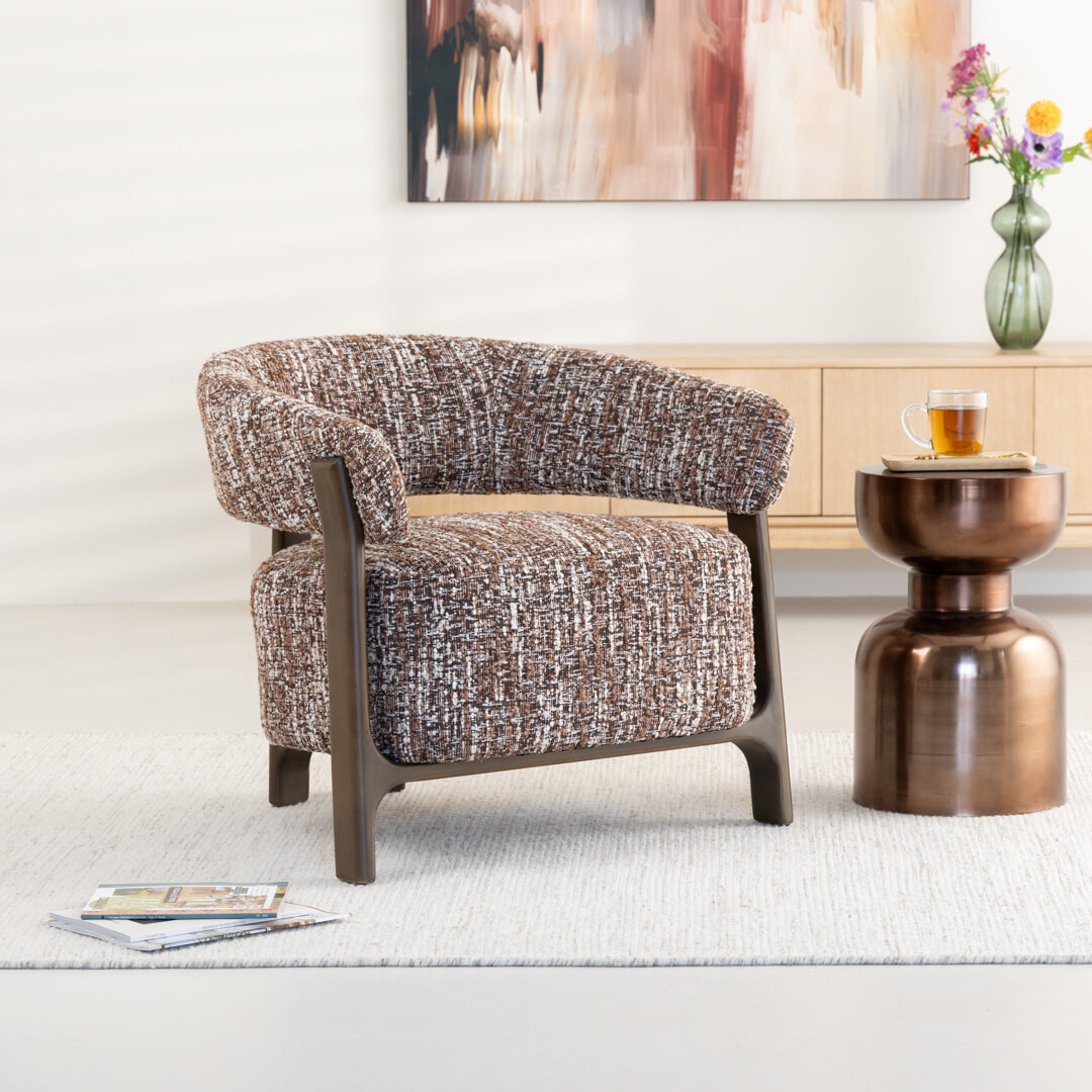 Richmond Fauteuil Dalara Geweven stof en beukenhout - Hazel