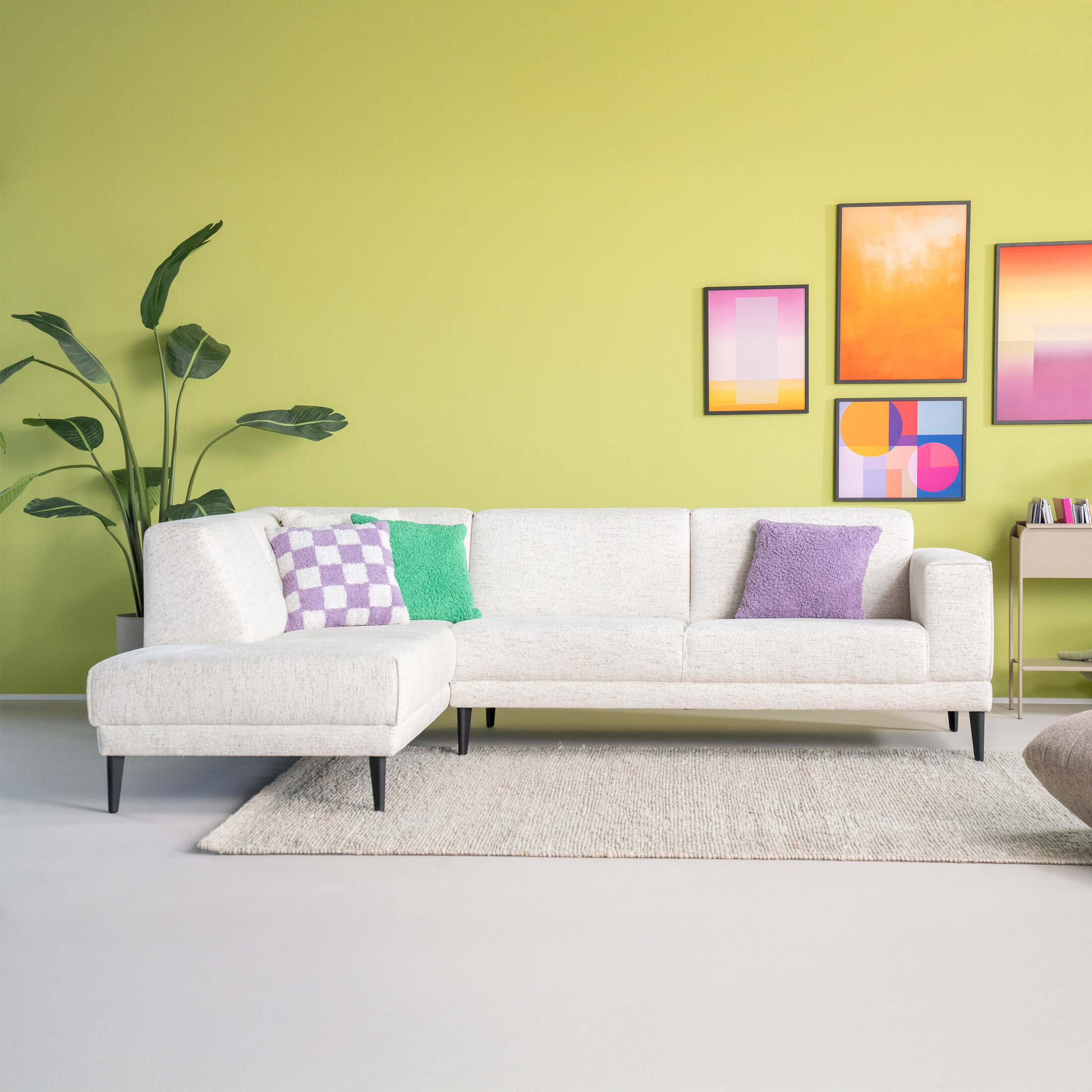 Sevn Loungebank 'Danielle' kleur Crème