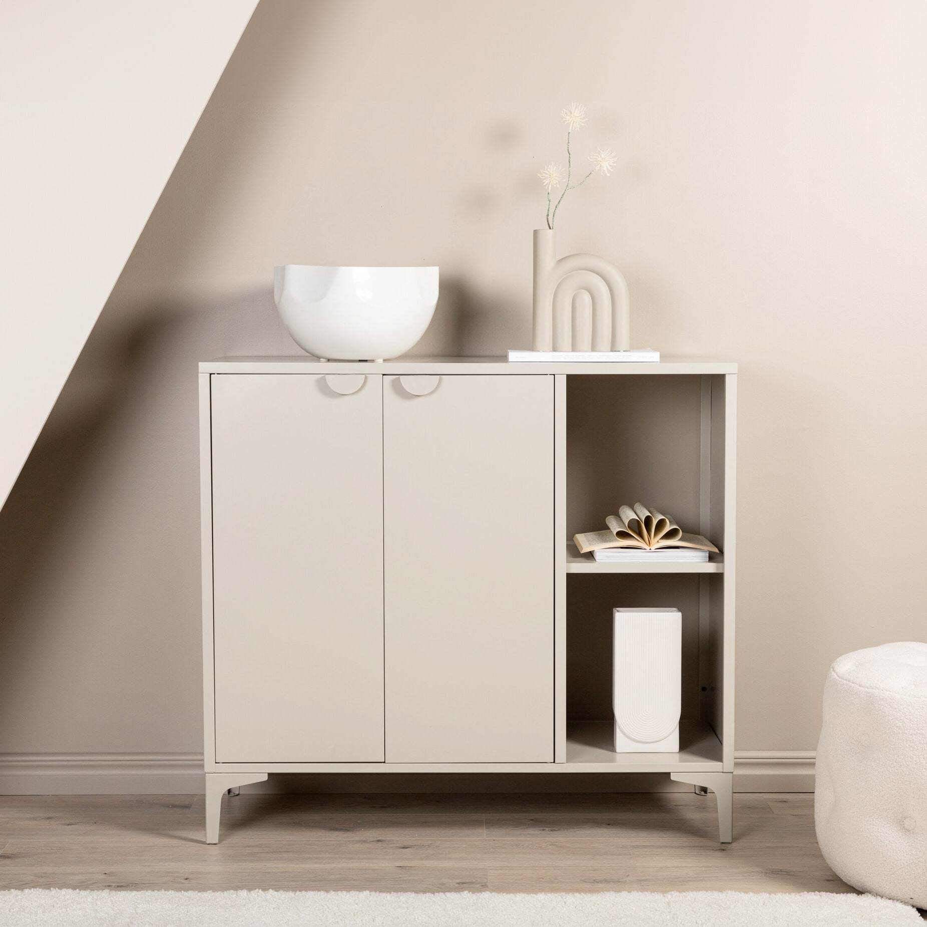 Nohr Dressoir 'Danyella' 110cm, metaal, kleur Beige