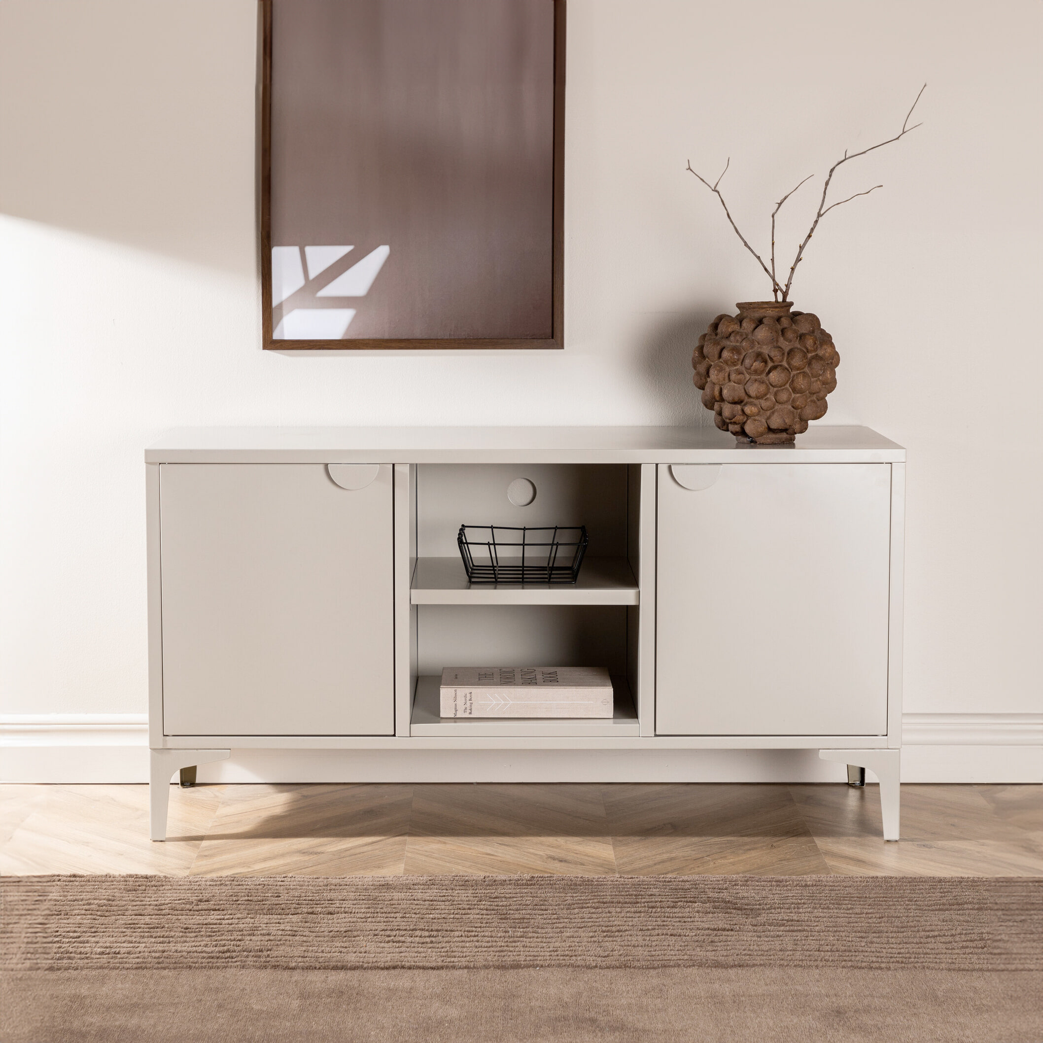 Nohr TV-meubel 'Danyella' 120cm, metaal, kleur Beige