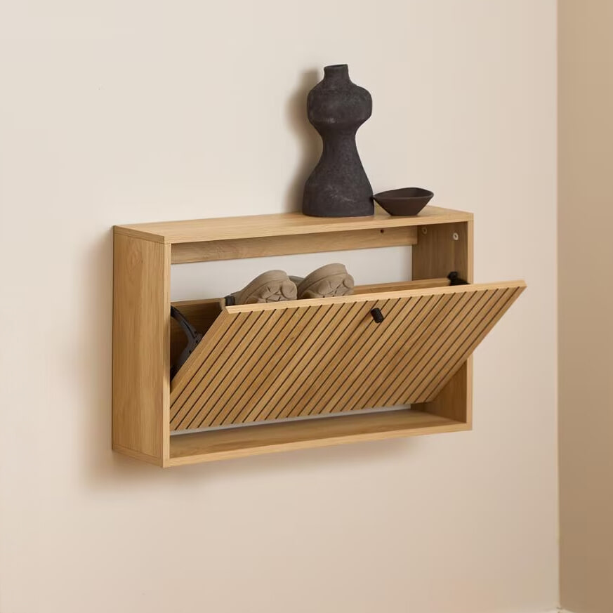 Bendt Schoenenkastje 'Davon' Eikenlook, 43 x 72cm, kleur Naturel