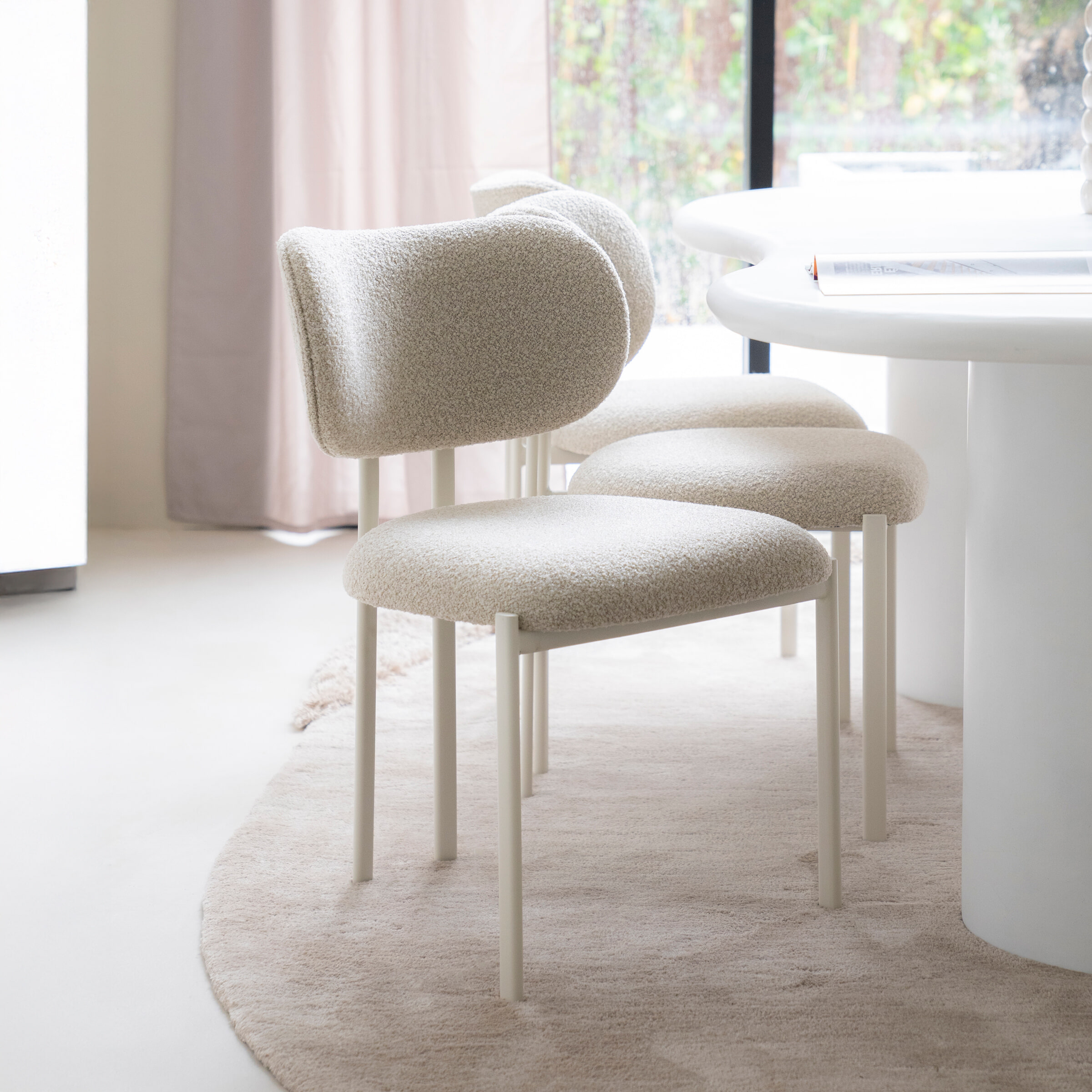 By-Boo Eetkamerstoel 'Daybreak' Bouclé