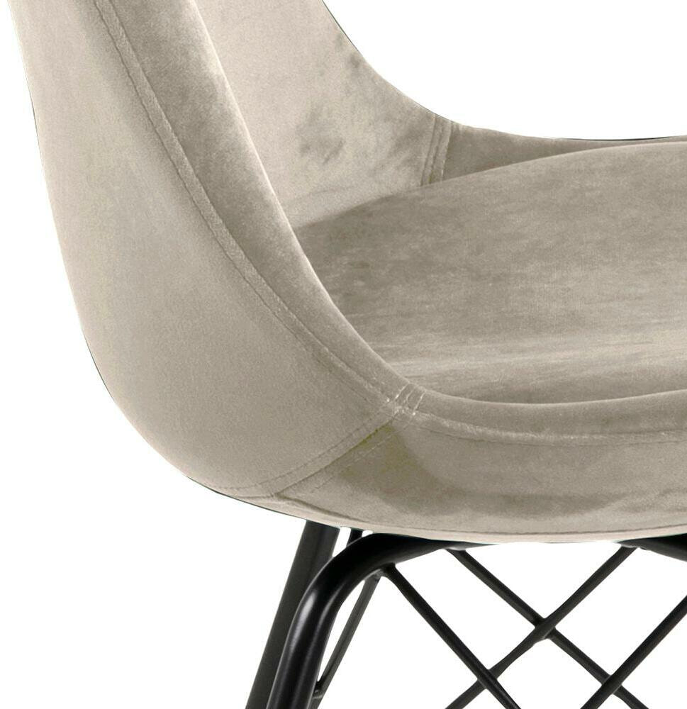 Bendt Eetkamerstoel 'Liva' Velvet, kleur Zand