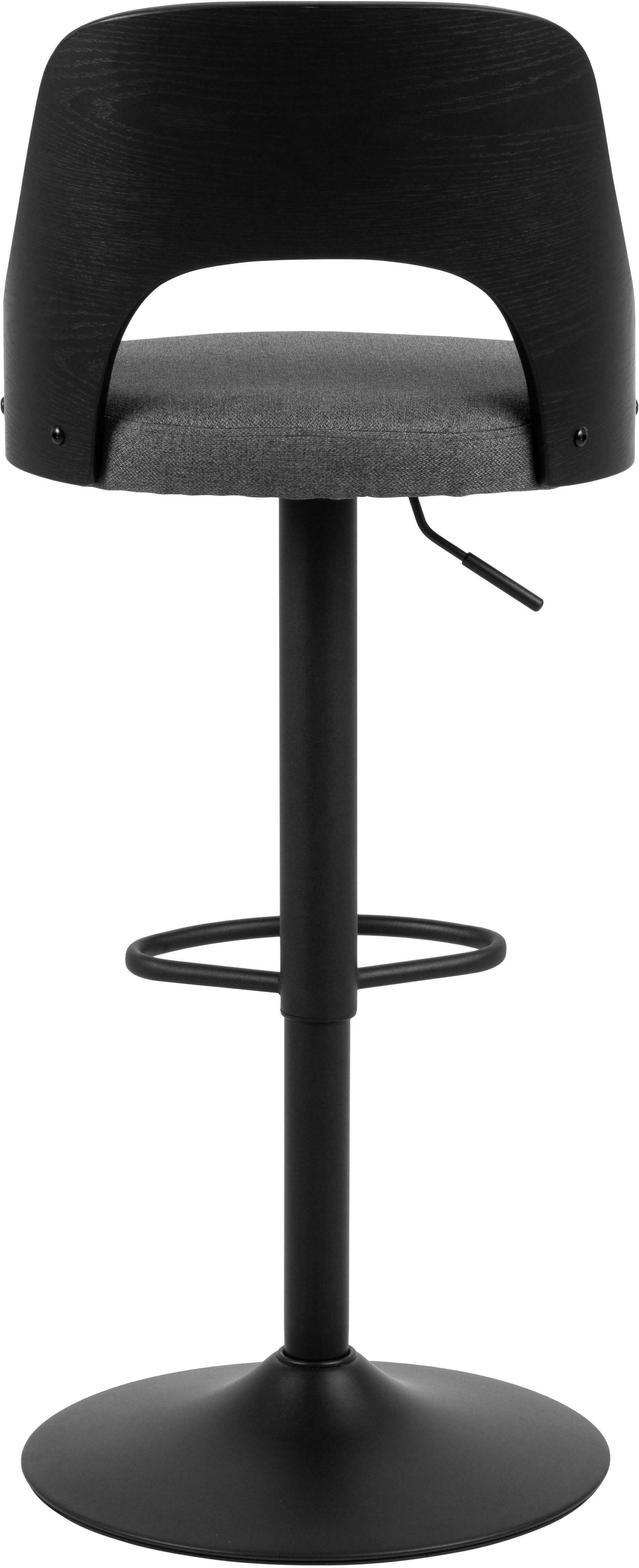 Bendt Draaibare Barkruk 'Vila' kleur Donkergrijs (zithoogte 62-84cm)