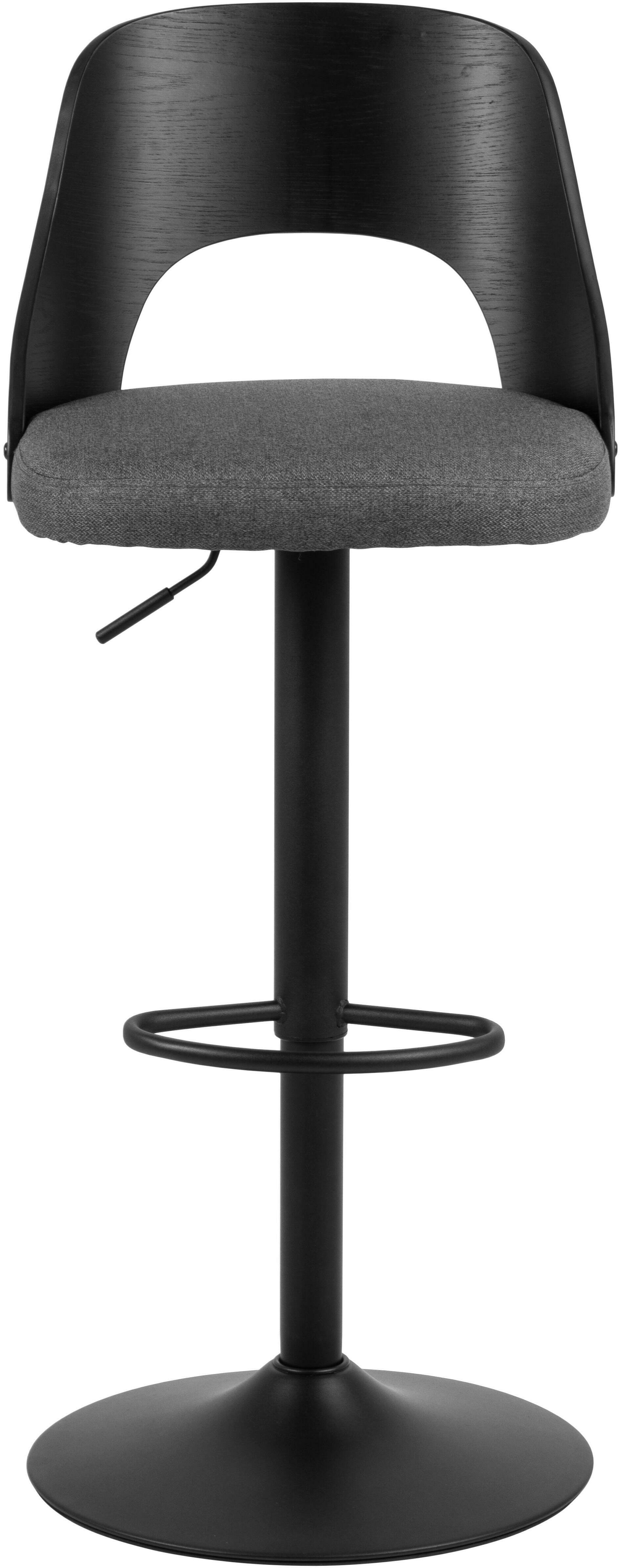 Bendt Draaibare Barkruk 'Vila' kleur Donkergrijs (zithoogte 62-84cm)